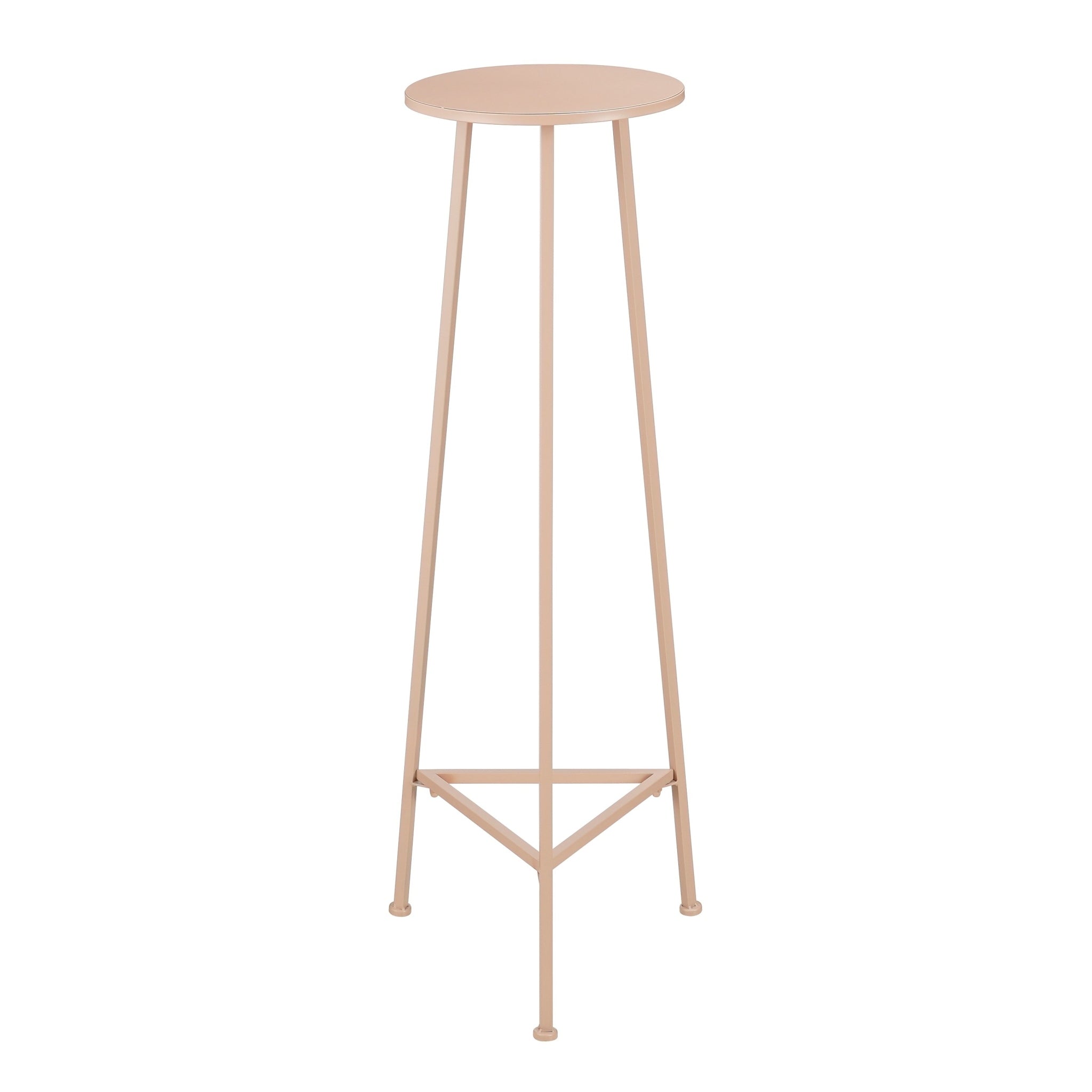 Mica Decorations Plantentafel Adine - 35x35x120 cm - Ijzer - Licht Roze