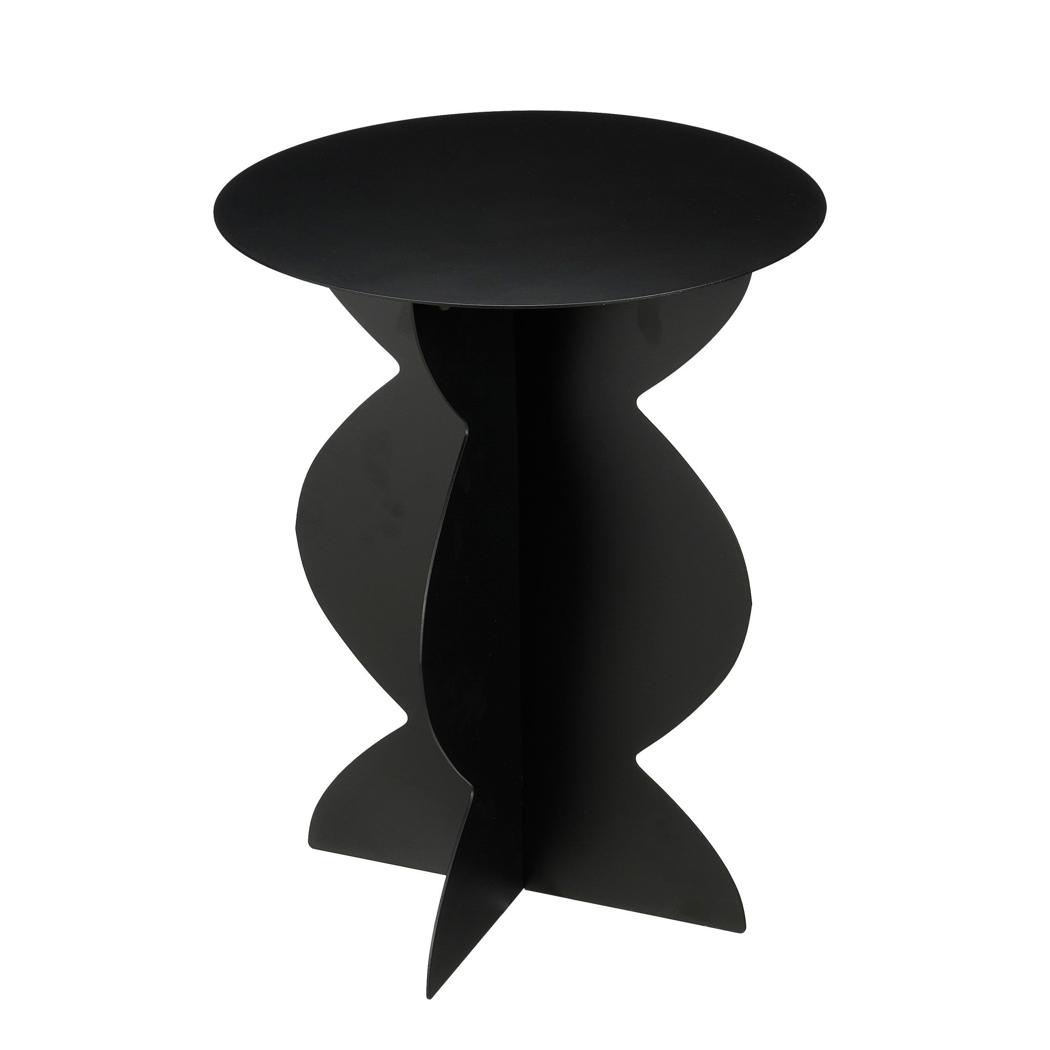 Mica Decorations Bijzettafel Rafi - 40x40x50 cm - Ijzer - Zwart