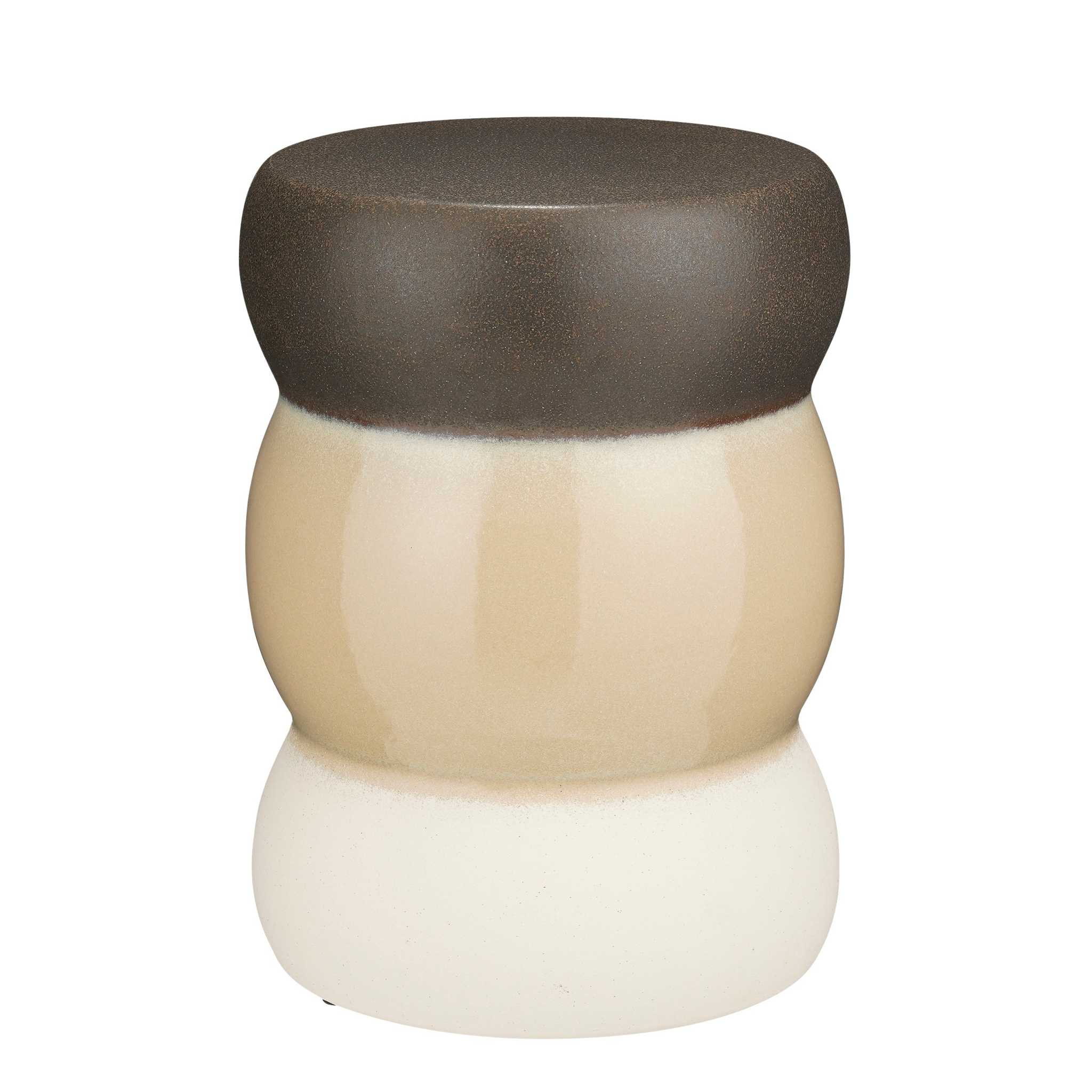 Mica Decorations Bijzettafel Skipper - 32x32x44 cm - Keramiek - Taupe