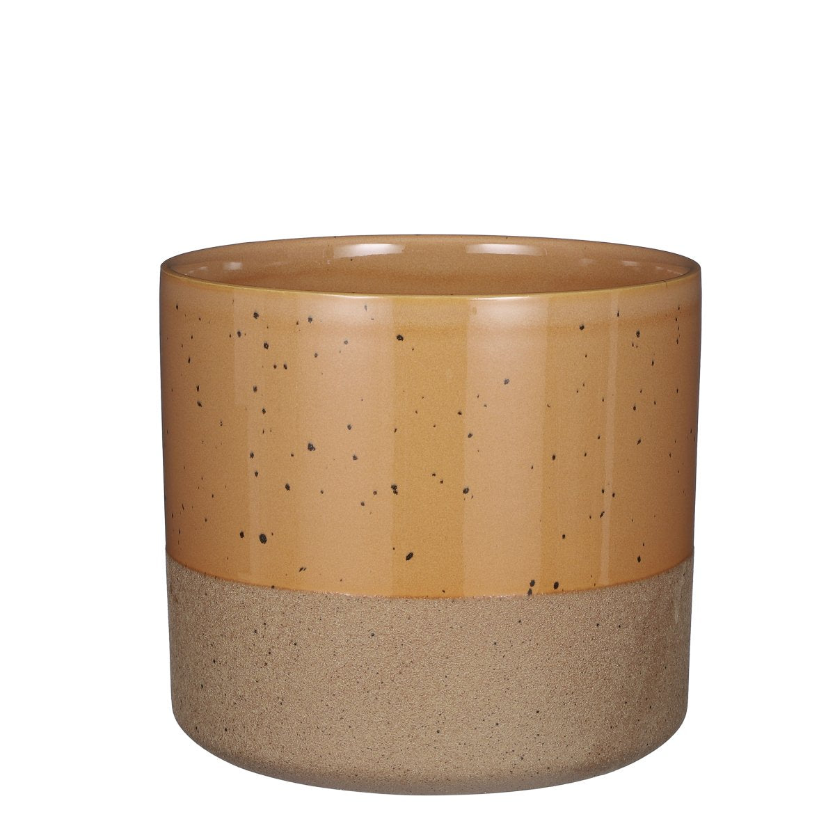 Mica Decorations Lago Bloempot - 20x20x18 cm - Keramiek - Bruin