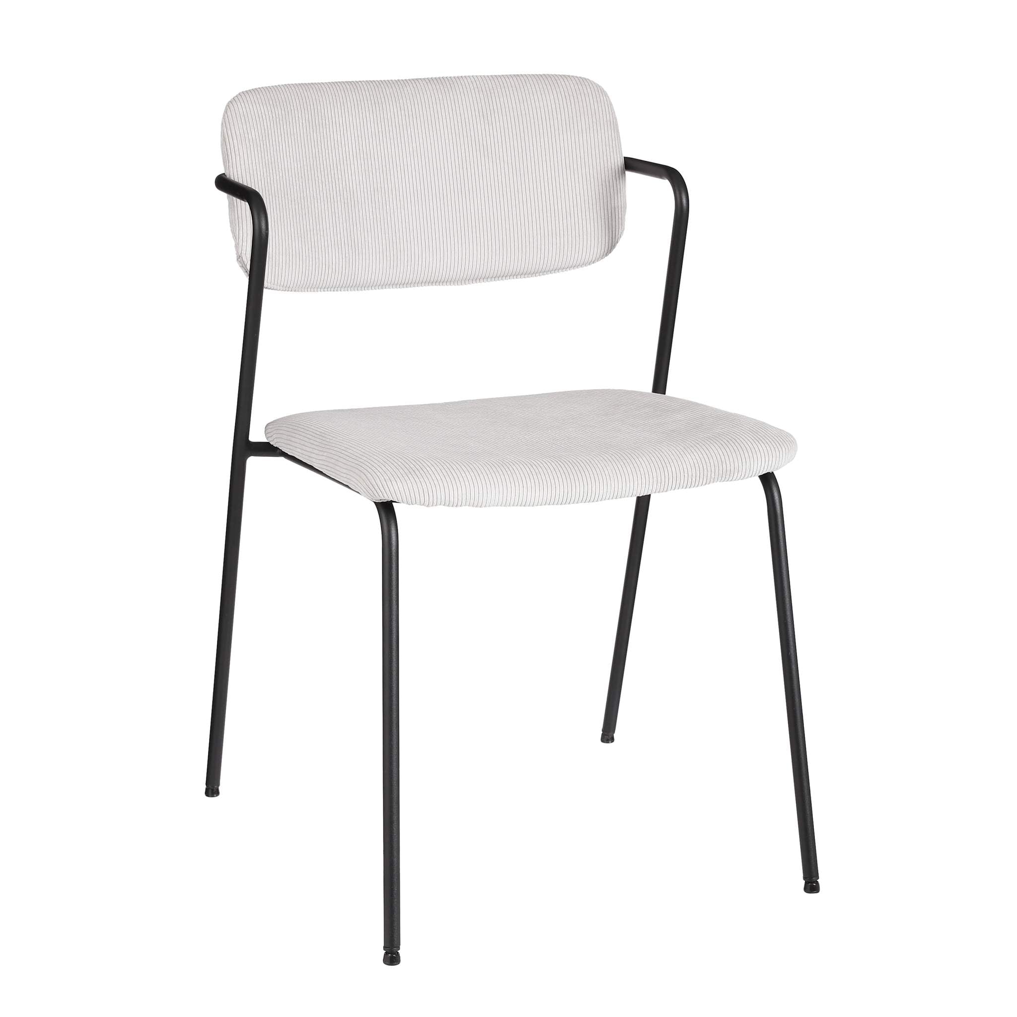 Mica Decorations Stoel Nanet - 56x52.5x80 cm - Fluweel - Zilver