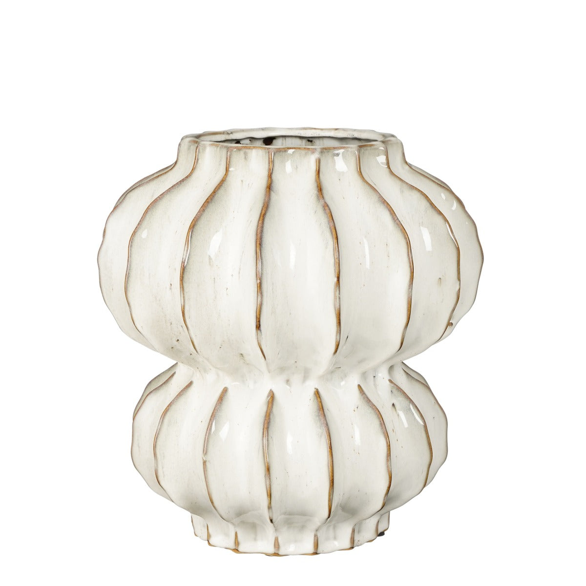 Mica Decorations Altea Vaas - 33x33x35 cm - Keramiek - Wit
