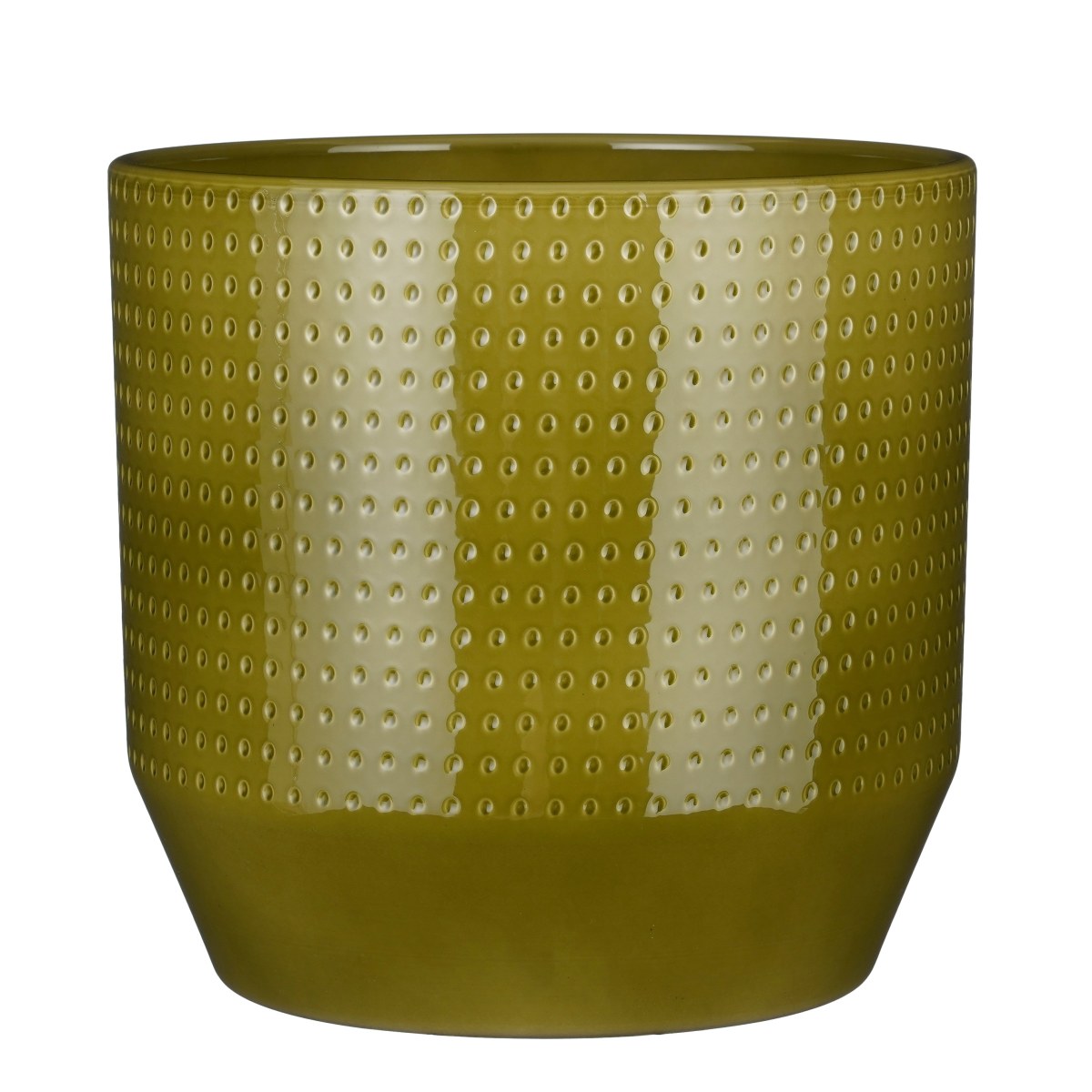 Mica Decorations Bloempot Nola - 27x27x25 cm - Keramiek - Groen