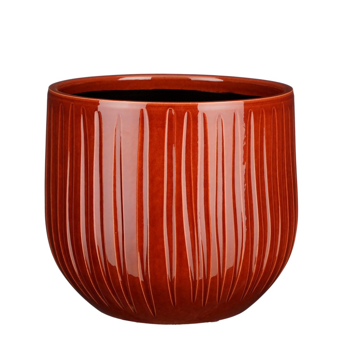 Mica Decorations Pablo Bloempot - 25x25x20 cm - Keramiek - Donkerrood