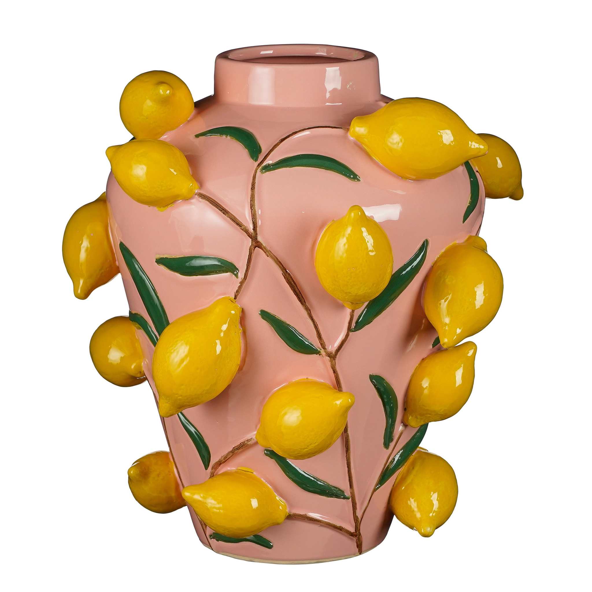 Mica Decorations Vaas Melika - 35x35x37 cm - Keramiek - Licht Roze