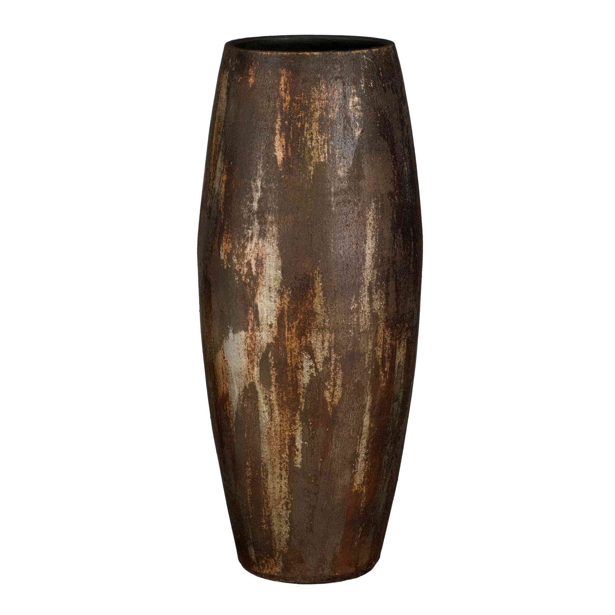 Mica Decorations Bloempot Roel - 28x28x70 cm - Terracotta - rust