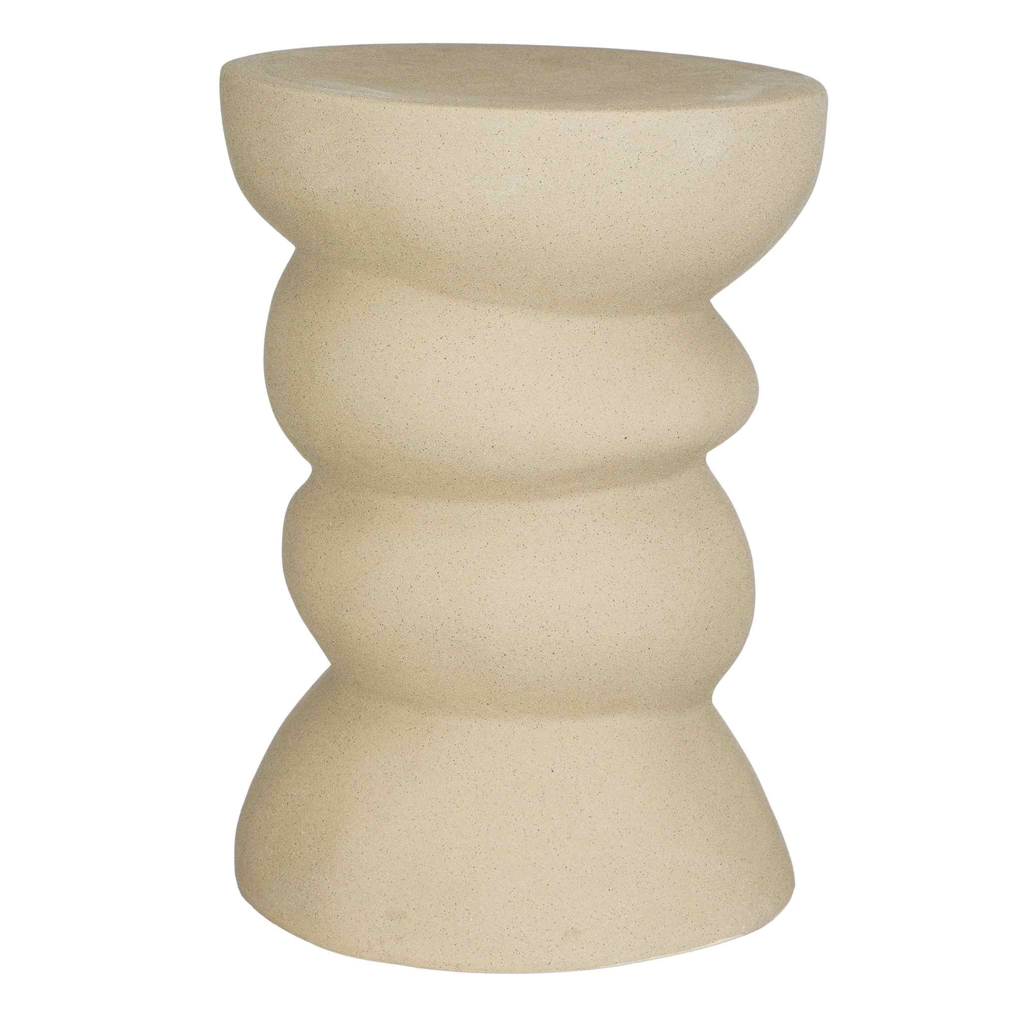 Mica Decorations Bijzettafel Screw - 29x29x40.5 cm - Keramiek - Beige
