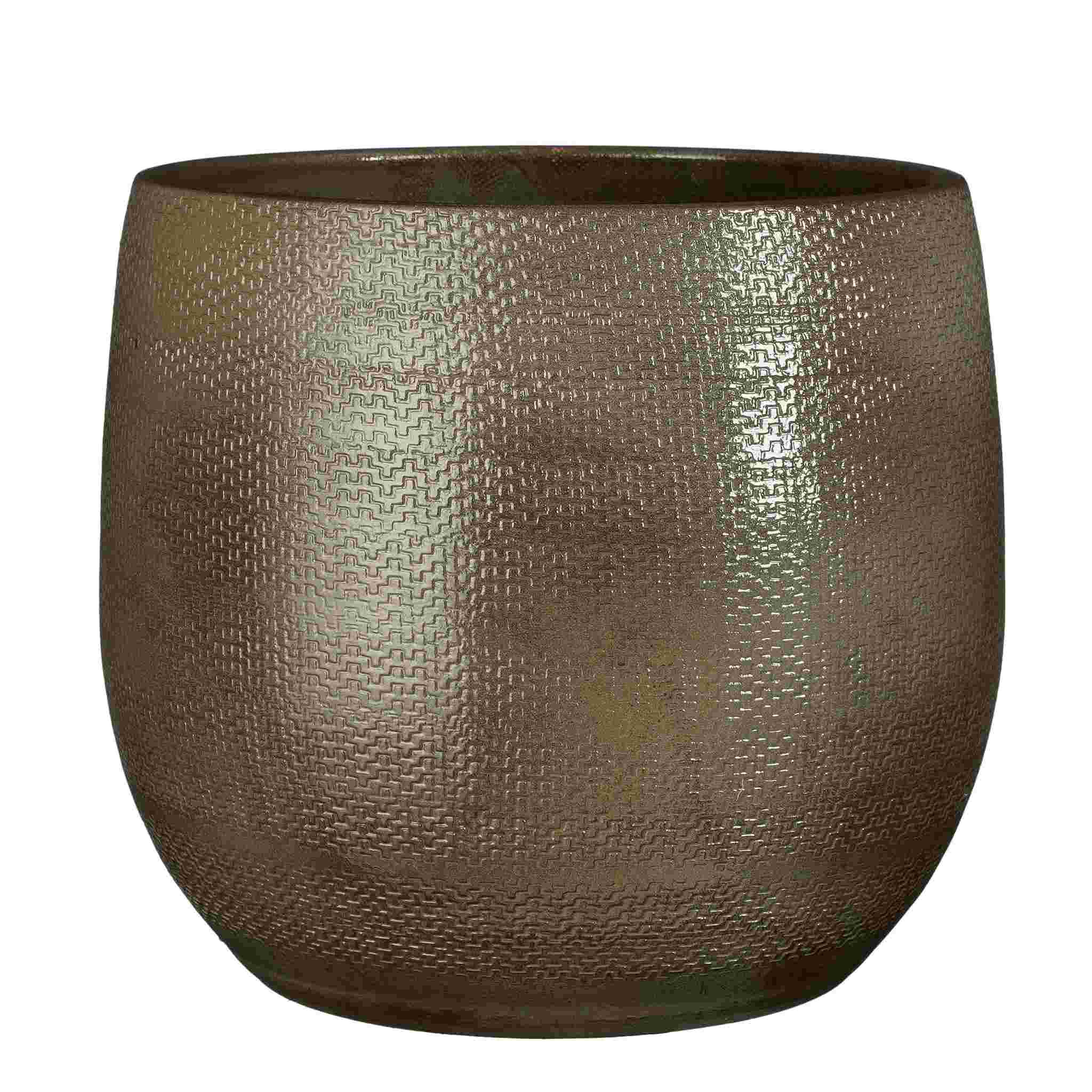 Mica Decorations Bloempot Porto - 28x28x28 cm - Terracotta - taupe
