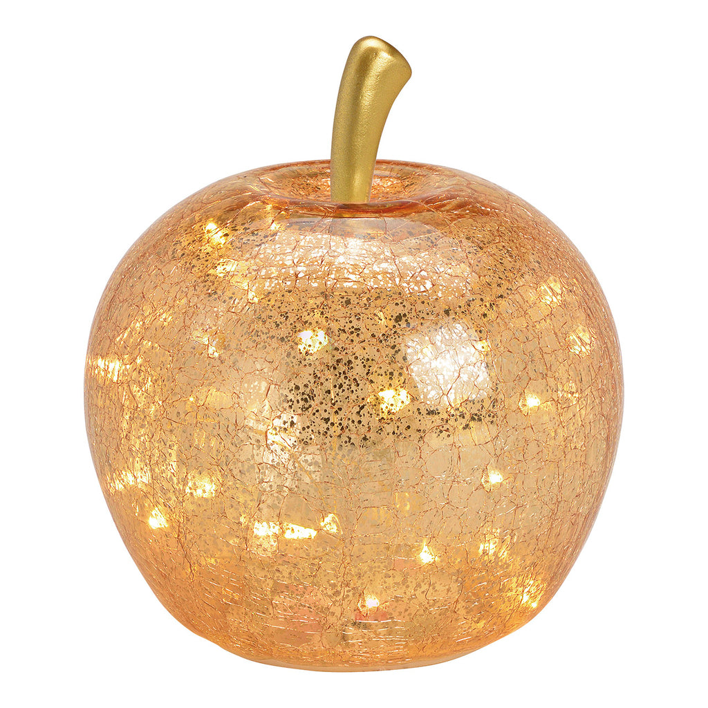 SVJ Tafellamp Appel met 30 LED - 22x22x24 cm - Glas - Goud