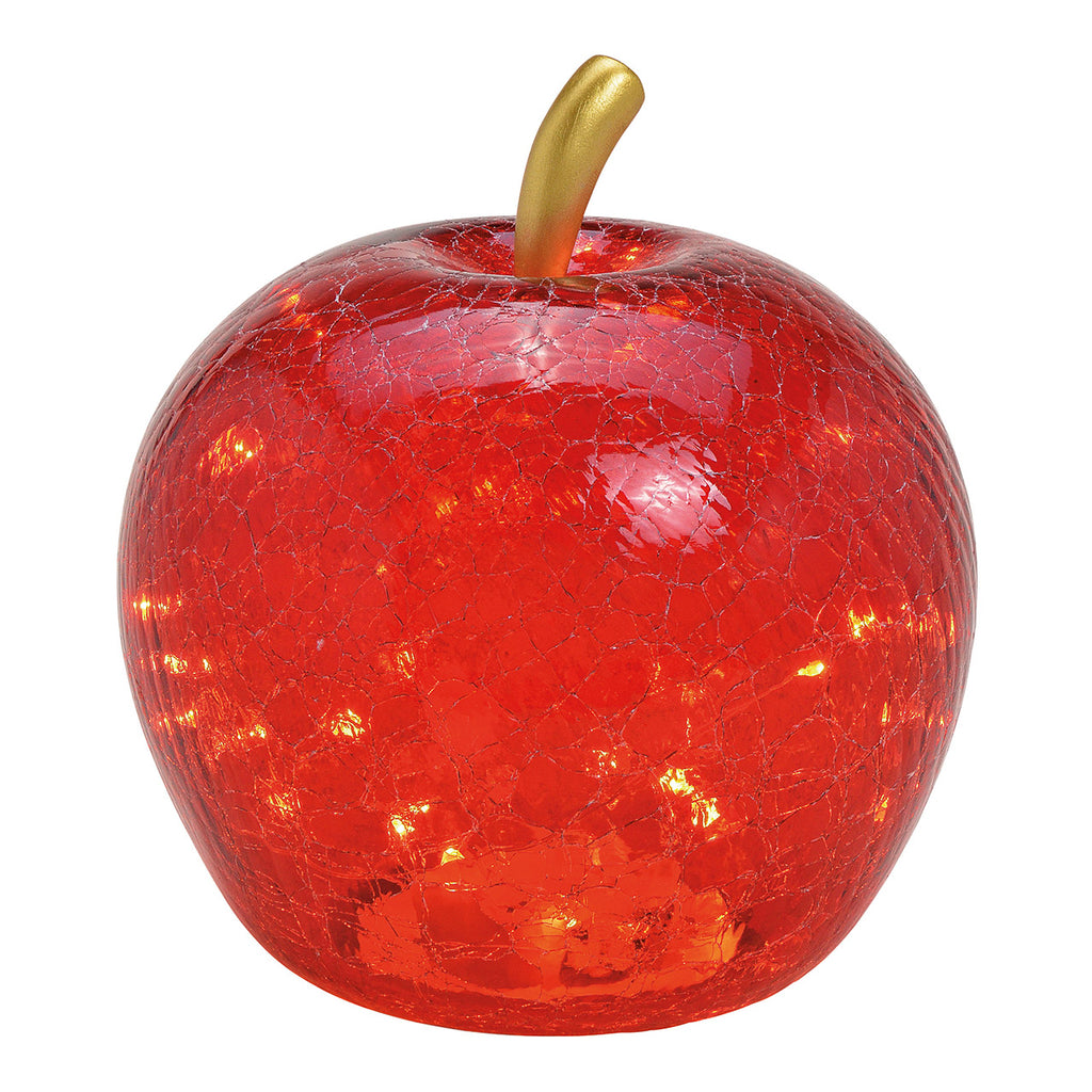 SVJ Tafellamp Appel met 30 LED - 22x22x24 cm - Glas - Rood