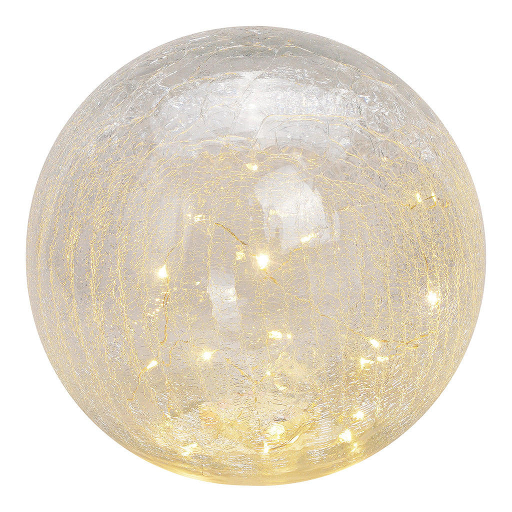 SVJ Tafellamp Lichtbol met 25 LED - 25x25x25 cm - Glas - Transparant - Set van 5