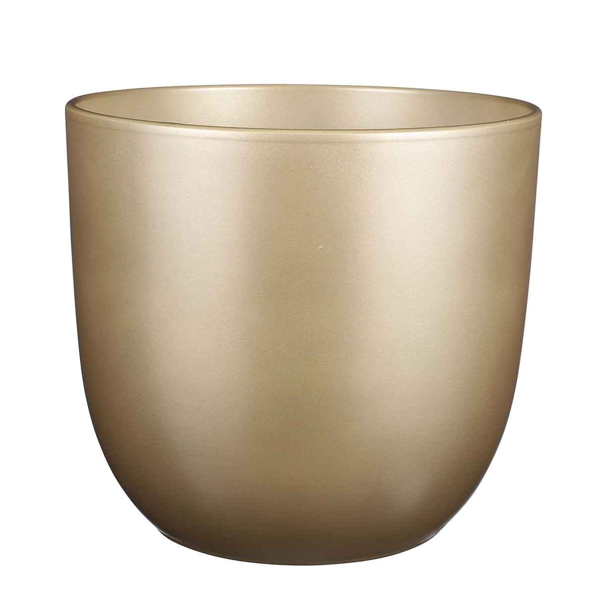 Mica Decorations tusca ronde bloempot goud maat in cm: 28 x 31