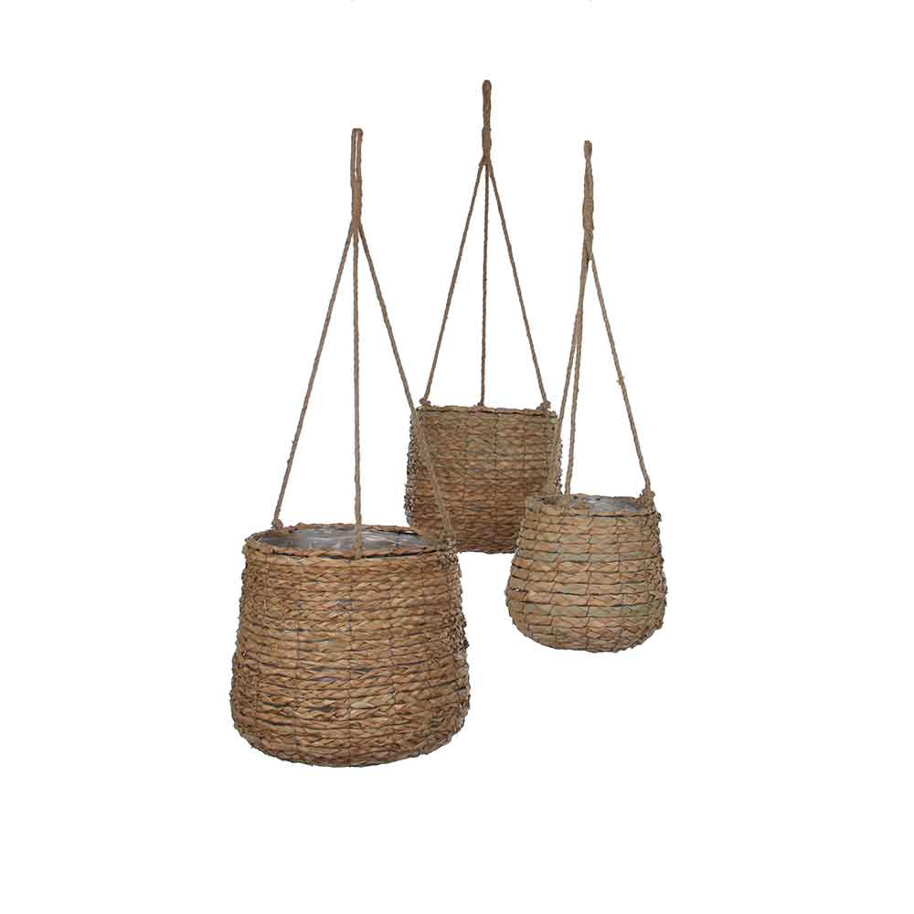 Mica Decorations hangmanden lichtbruin set van 3 grootste - 90x30