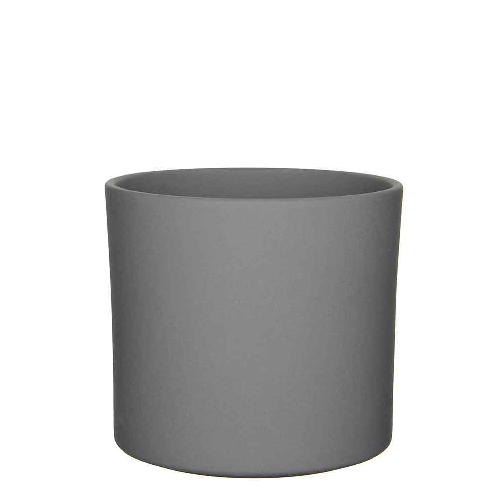 Mica Decorations era ronde bloempot grijs mat maat in cm: 26 x 28