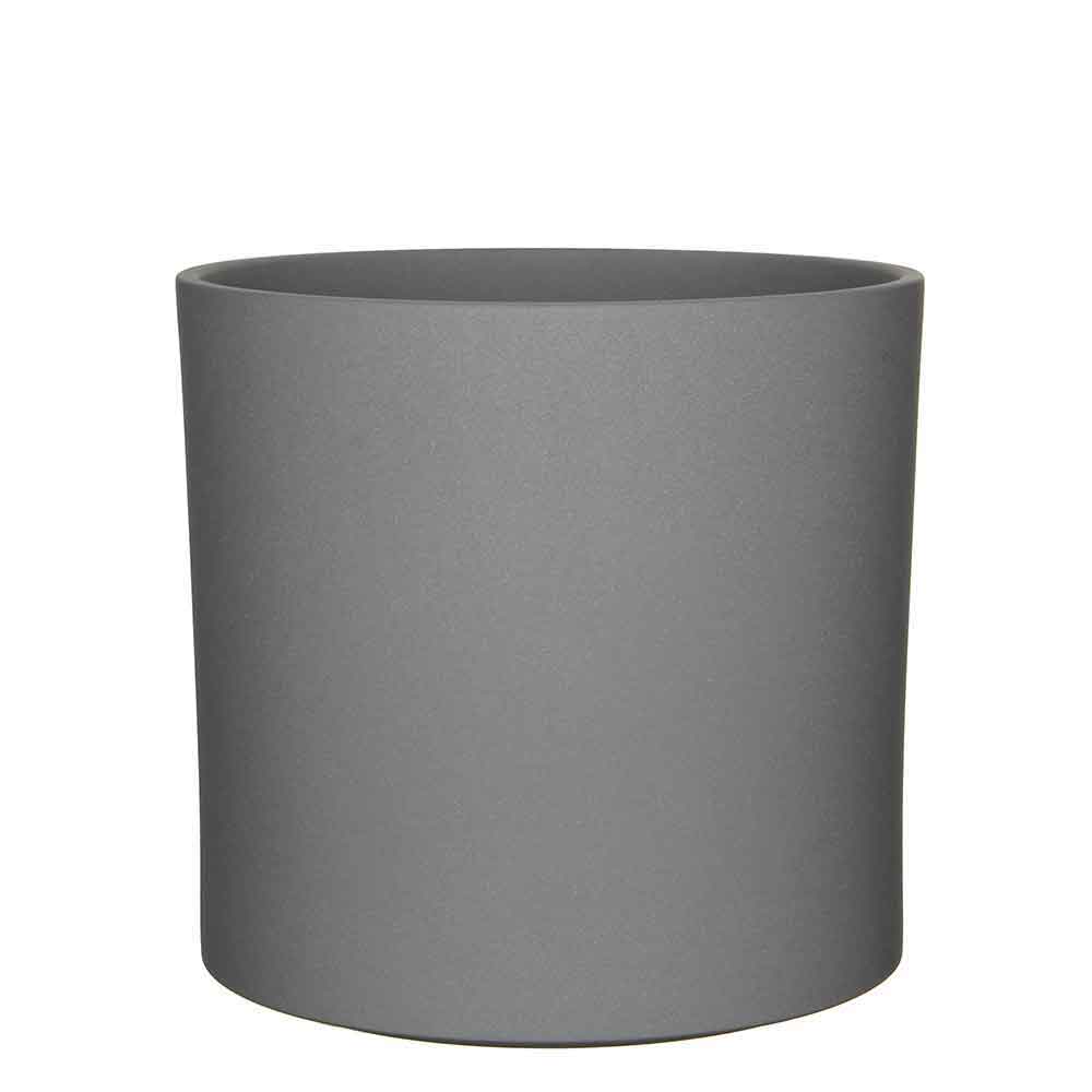 Mica Decorations era ronde bloempot grijs mat maat in cm: 31 x 32,5