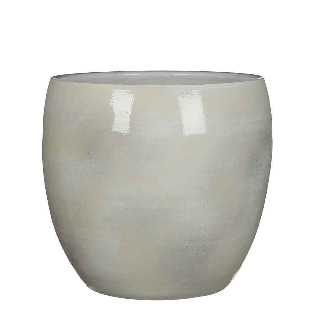 Mica Decorations Lester Ronde Bloempot - H31xØ33 cm - Lichtgrijs