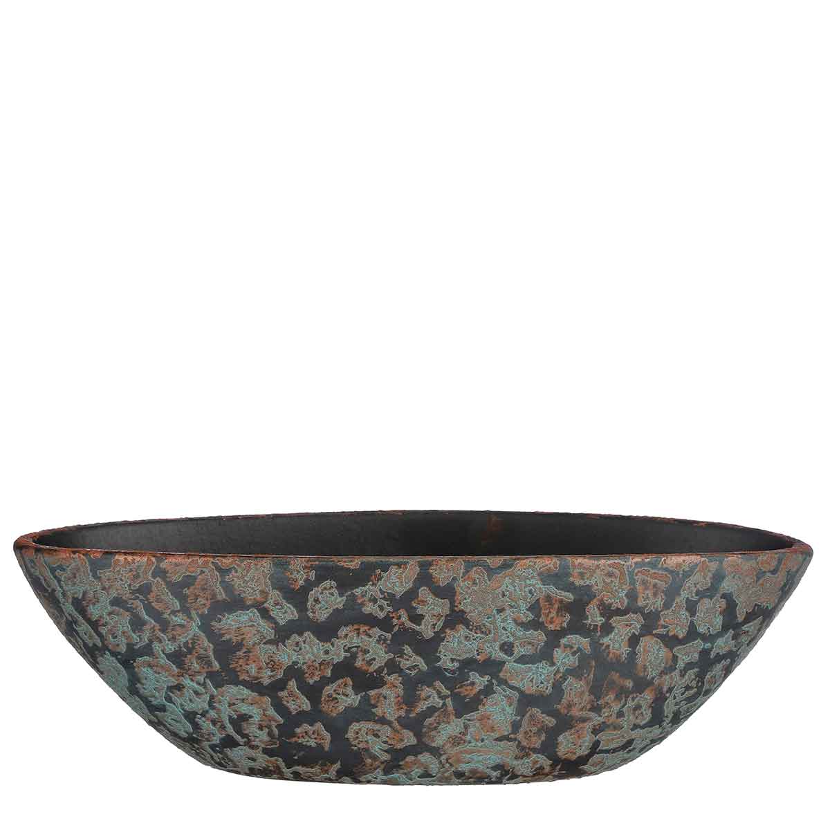 Mica Decorations clemente bloempot ovaal koper maat in cm: 48x19x15
