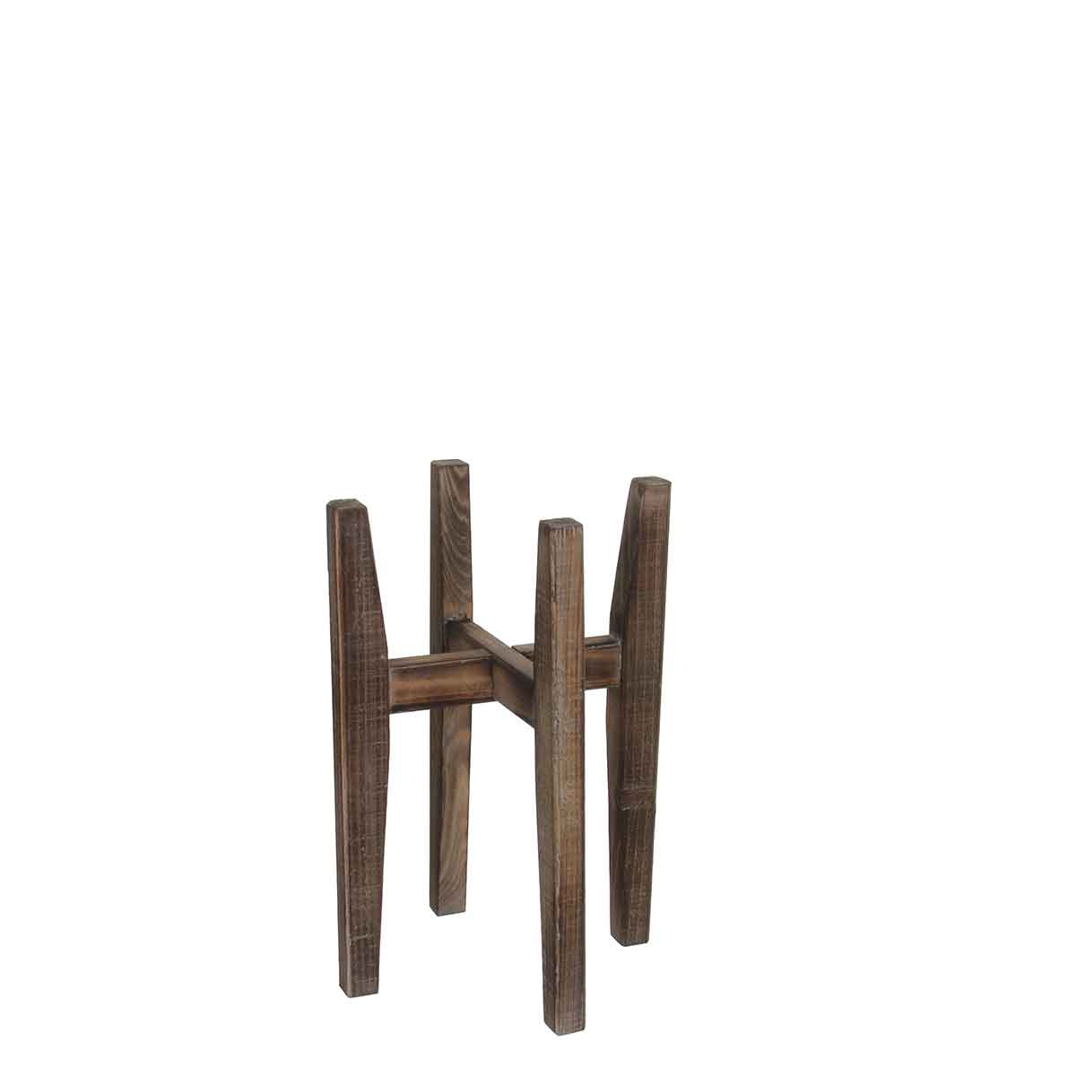 Mica Decorations ascot plantenstandaard hout lichtbruin - 33x33x48