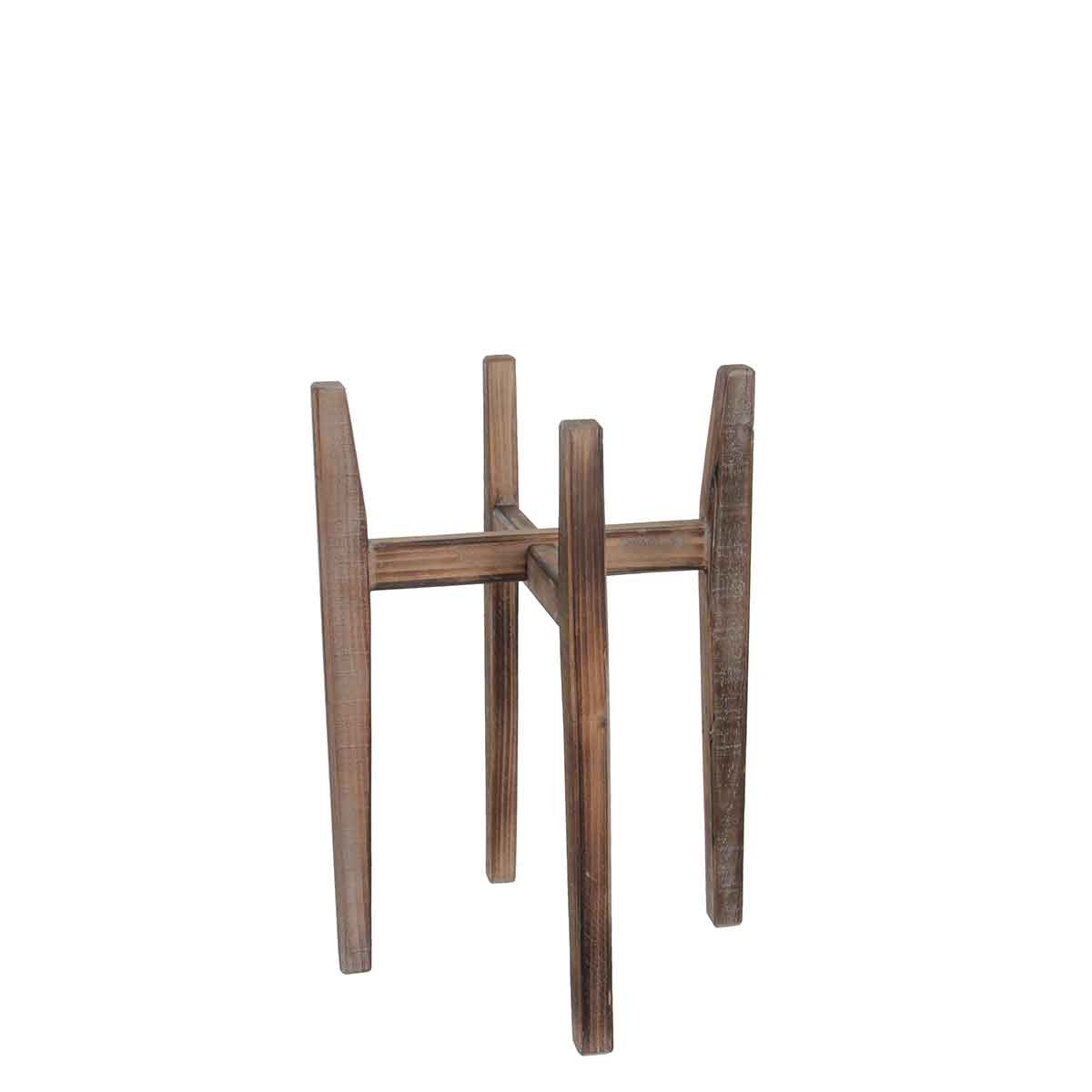 Mica Decorations ascot plantenstandaard hout lichtbruin - 43x43x60