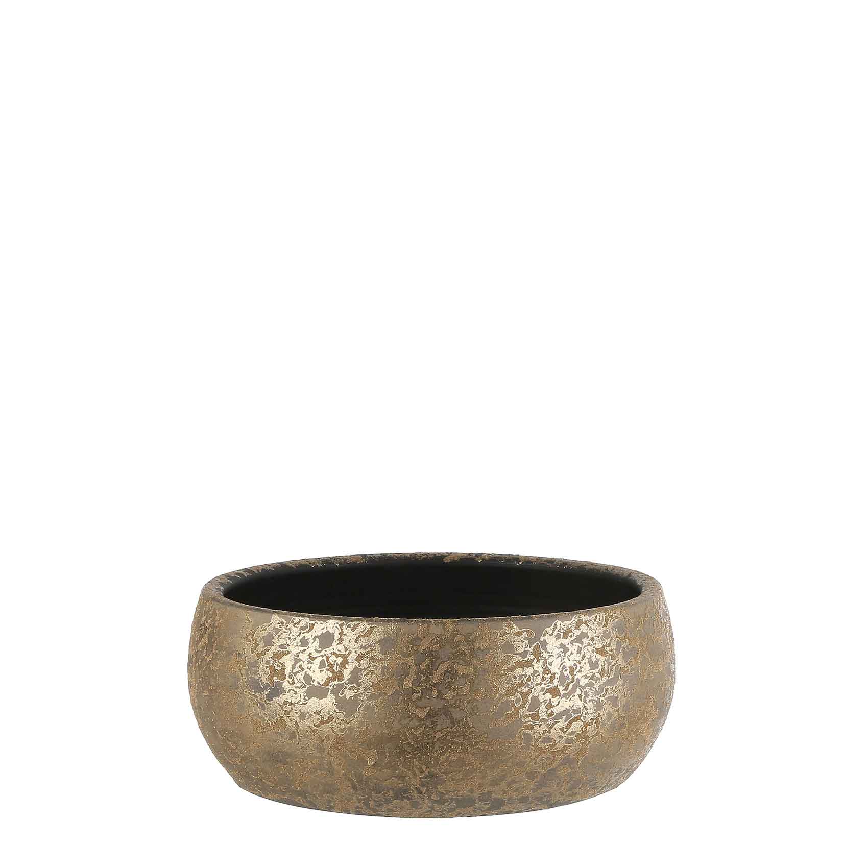 Mica Decorations clemente schaal rond goud maat in cm: 15 x 37