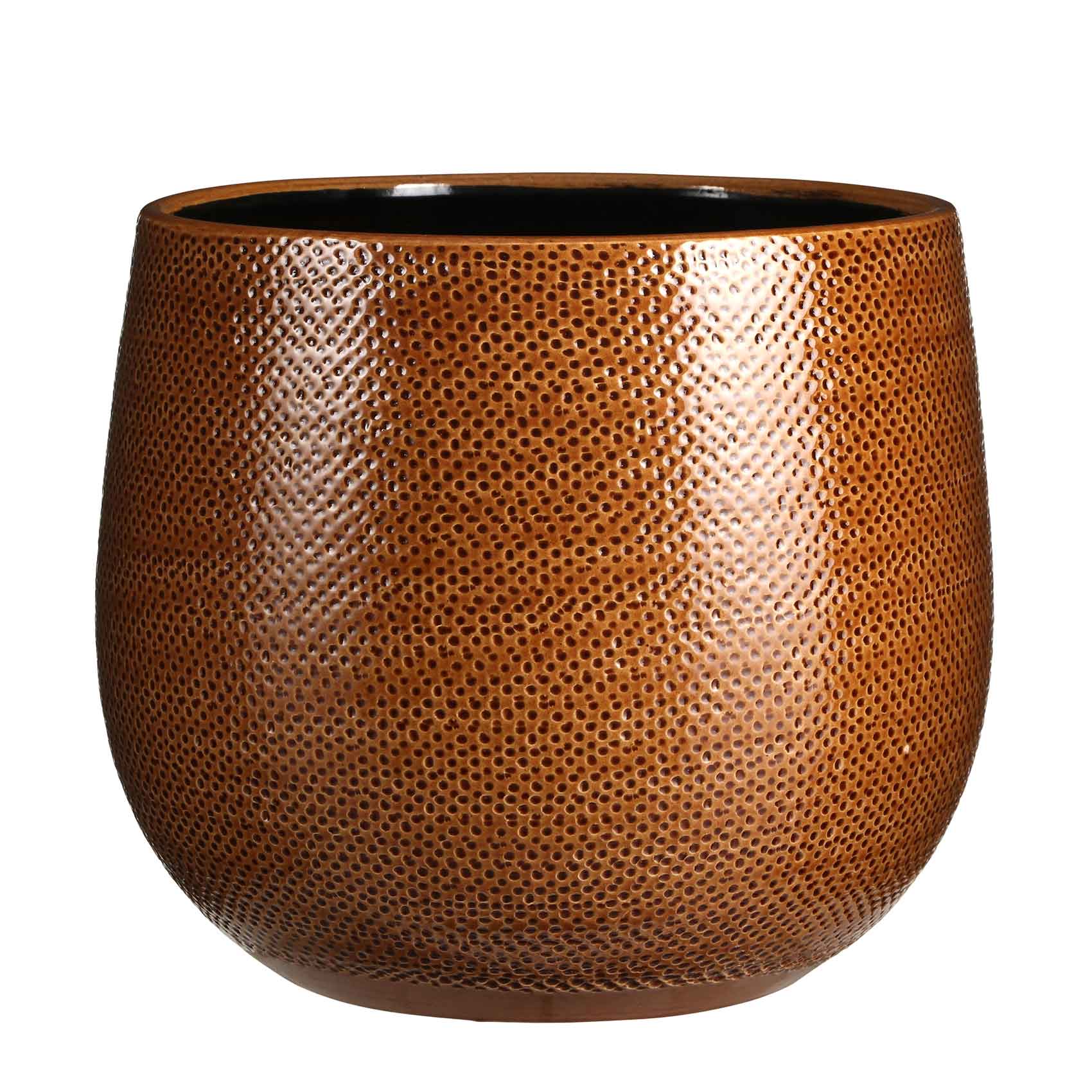 Mica Decorations gabriel bloempot rond oker maat in cm: 25 x 29