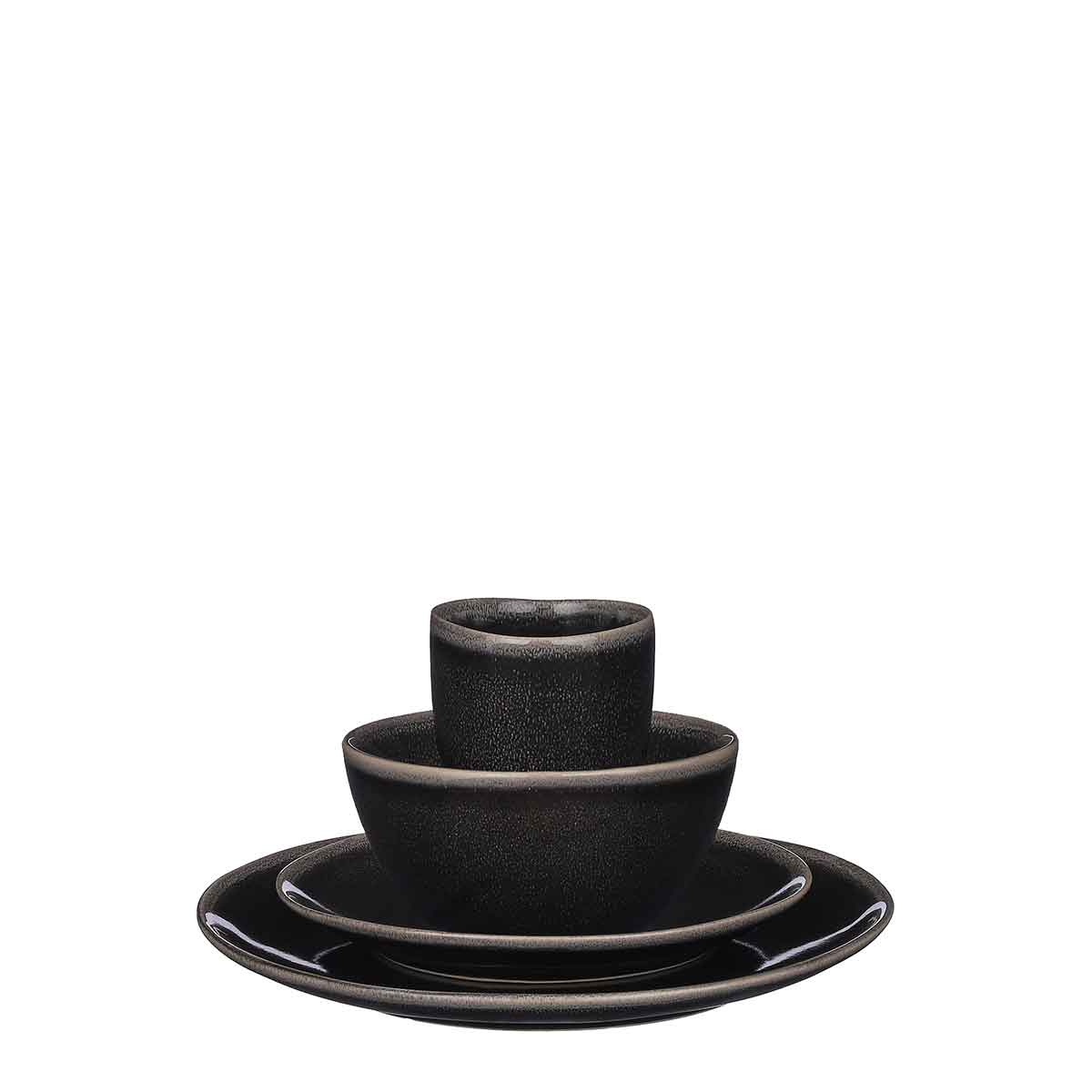 Mica Decorations Tabo Serviesset 4 Persoons - 16-delig - Zwart