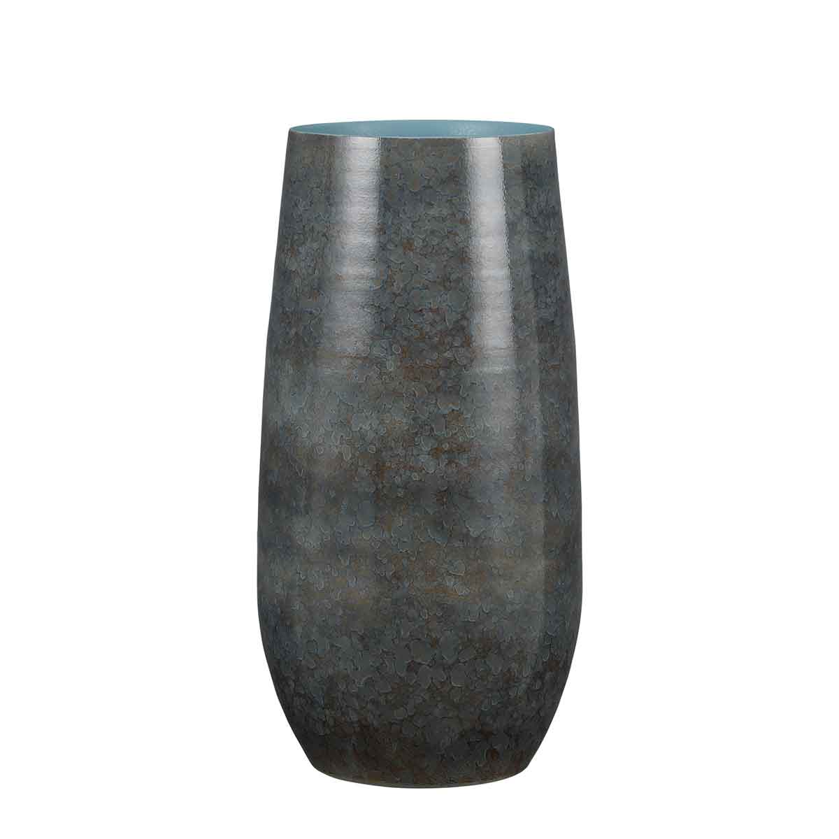 Mica Decorations oliver ronde vaas blauw maat in cm: 50 x 26