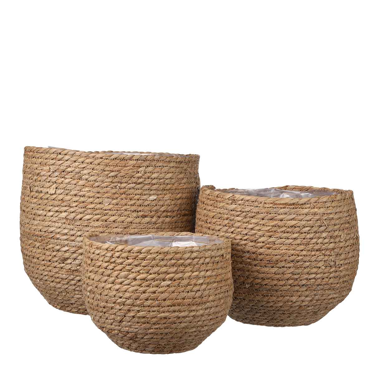 Mica Decorations Jorck Manden - H24xØ26 cm - Set van 3 - Lichtbruin
