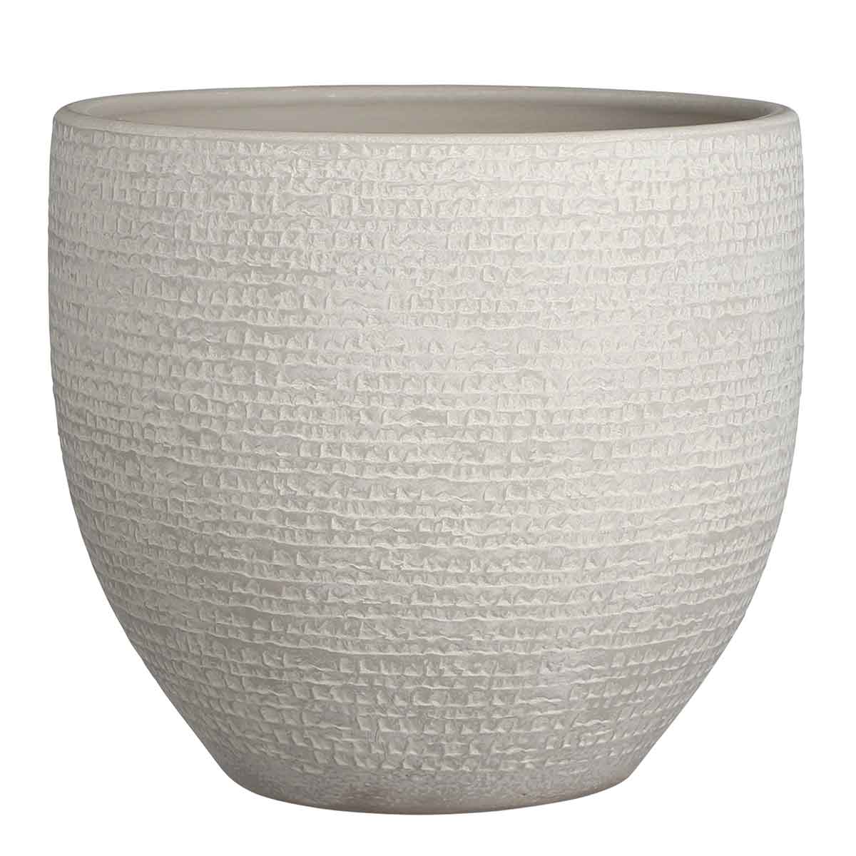 Mica Decorations carrie ronde bloempot lichtgrijs maat in cm: 26 x 29