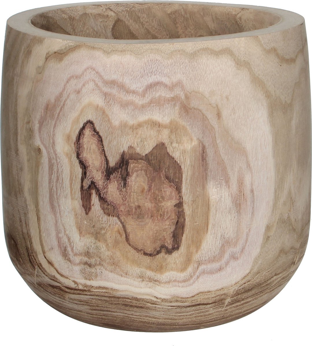 Mica Decorations Pia Bloempot - H31 x Ø31 cm - Hout - Bruin