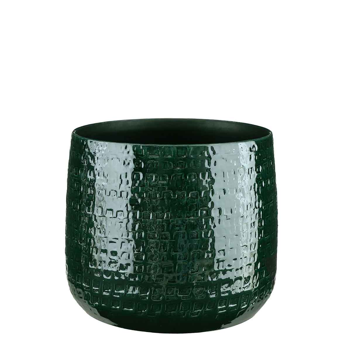 Mica Decorations Floyd Bloempot - H23 x Ø28 cm - Keramiek - Groen