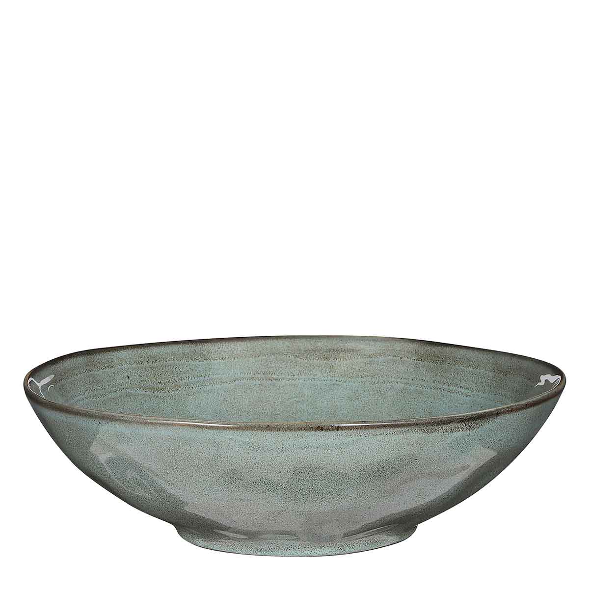 Mica Decorations Tabo Schaal - H9 x Ø30,5 cm - Keramiek - Groen