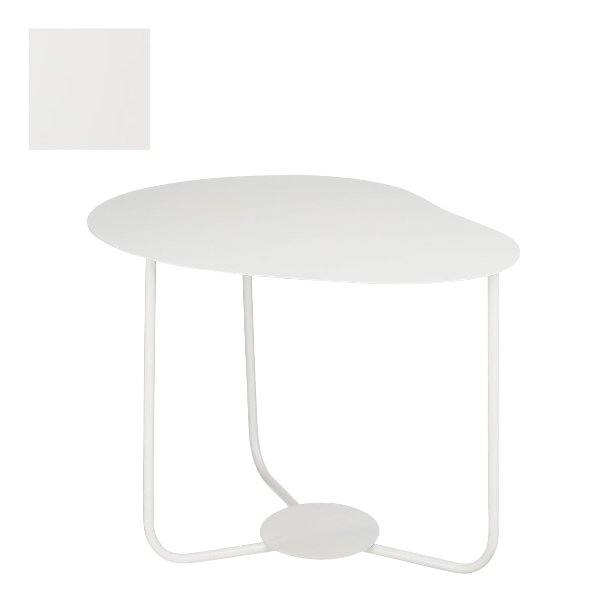 Mica Decorations Bijzettafel - 55 x 41 x 40 cm - Metaal - Wit