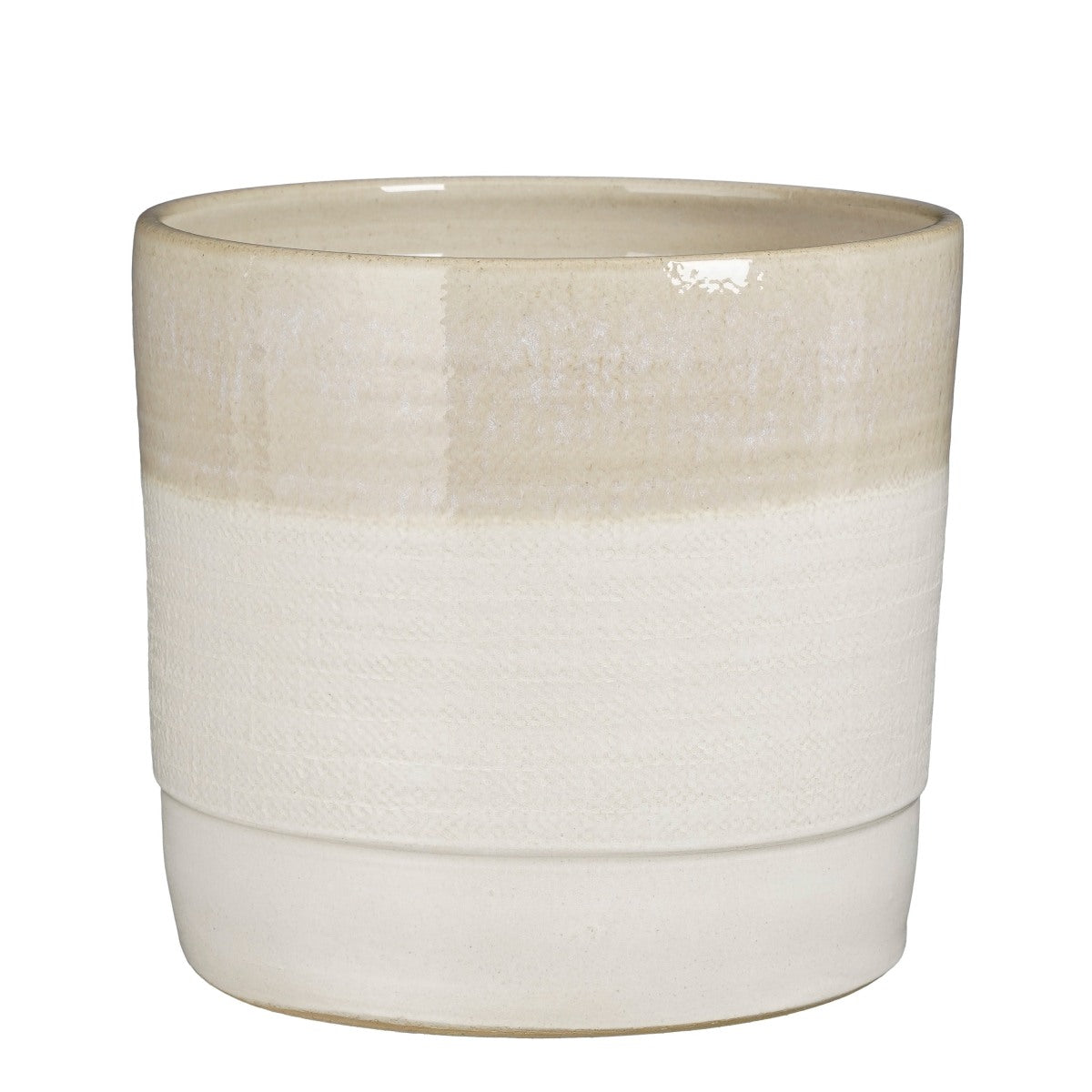 Mica Decorations Olof Bloempot - 26x26x24 cm - Terracotta - Creme