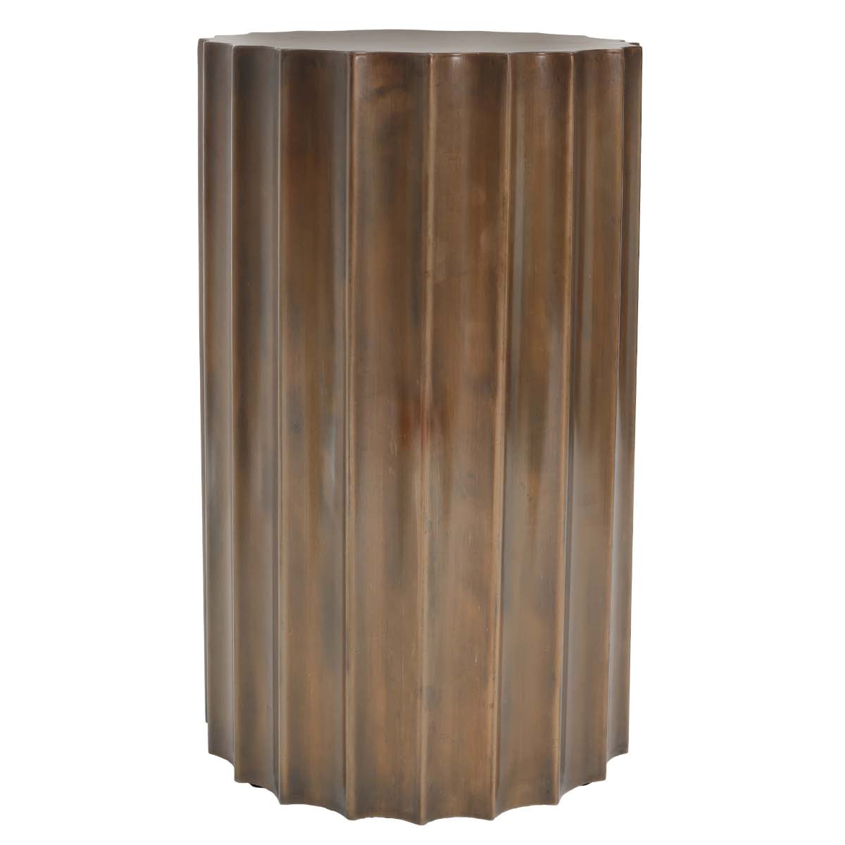 PTMD Jenter Ronde Koffietafel - H51 x Ø30 cm - Ijzer - Koper