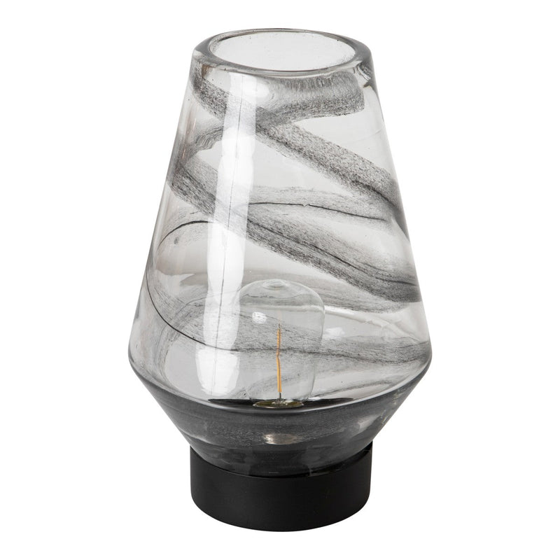 PTMD Celester  LED Verlichting - 16x16x23 cm - Glas - Transparant