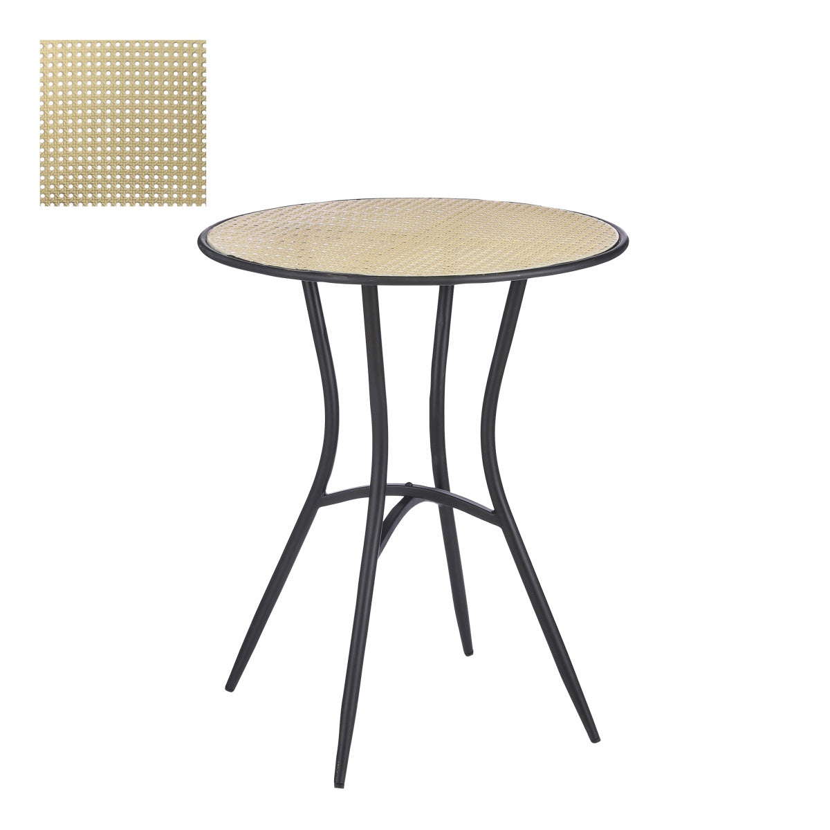 Mica Decorations Jaylee Tafel - H69 x Ø60 cm - Ijzer - Zwart