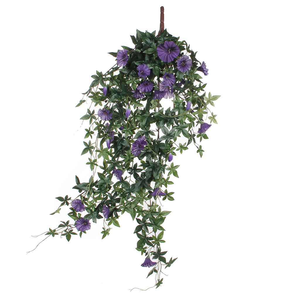 Mica Decorations petunia hangend donkerpaars maat in cm: 80 x 20 x 15