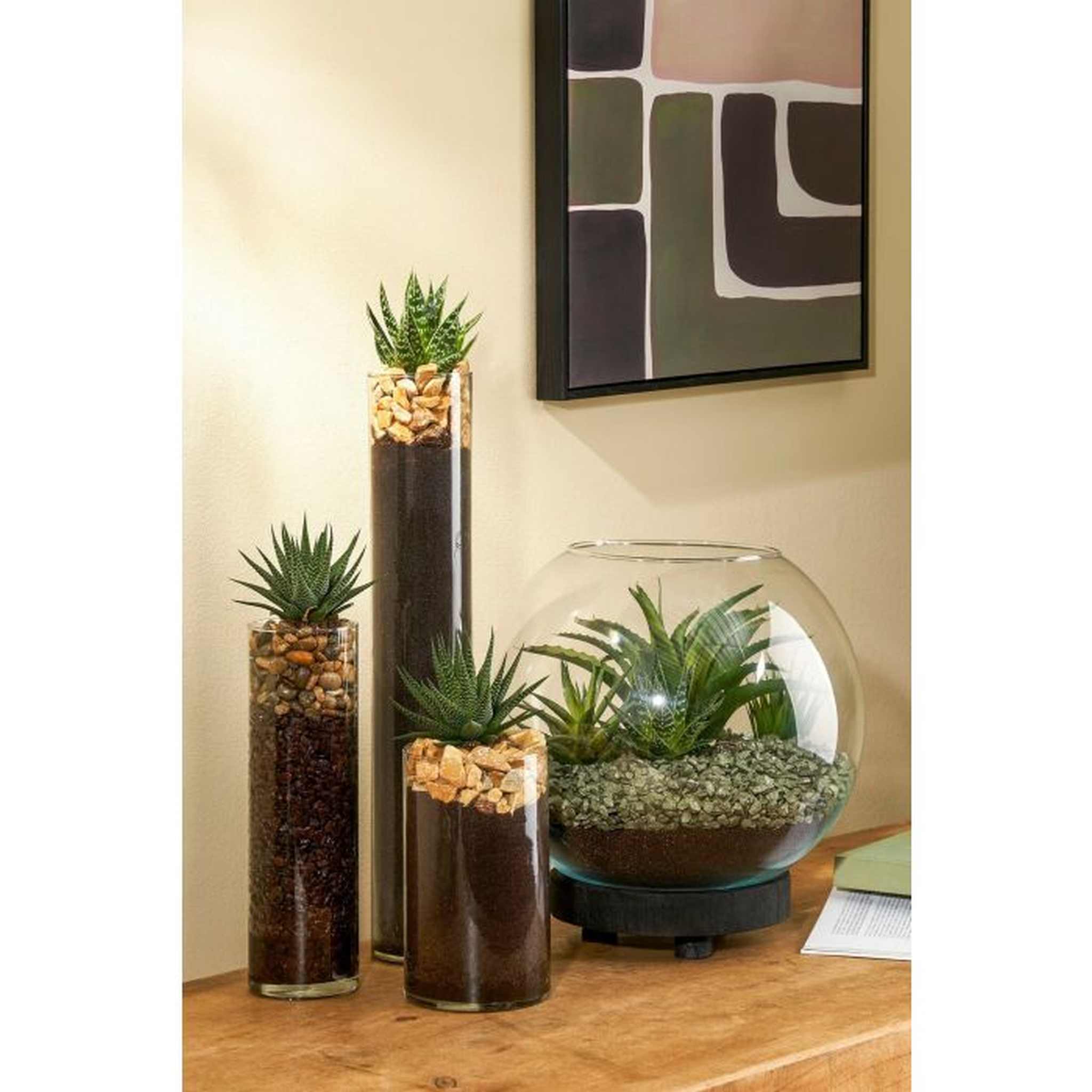 Mica Decorations babet vaas glazen bal maat in cm: 28 x 34