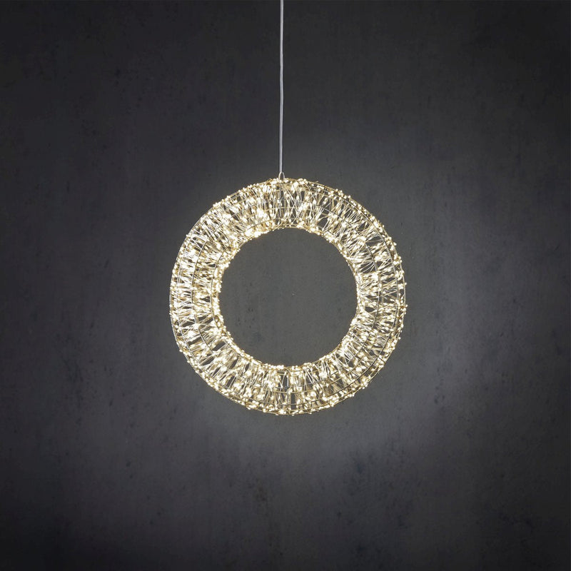 Luca Lighting Kerstkrans Classic - 45x45x9 cm - Ijzer - Zilver