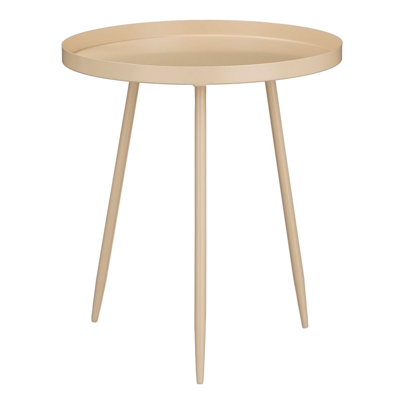 Mica Decorations Bijzettafel Flores - 40x40x43 cm - Ijzer - Beige