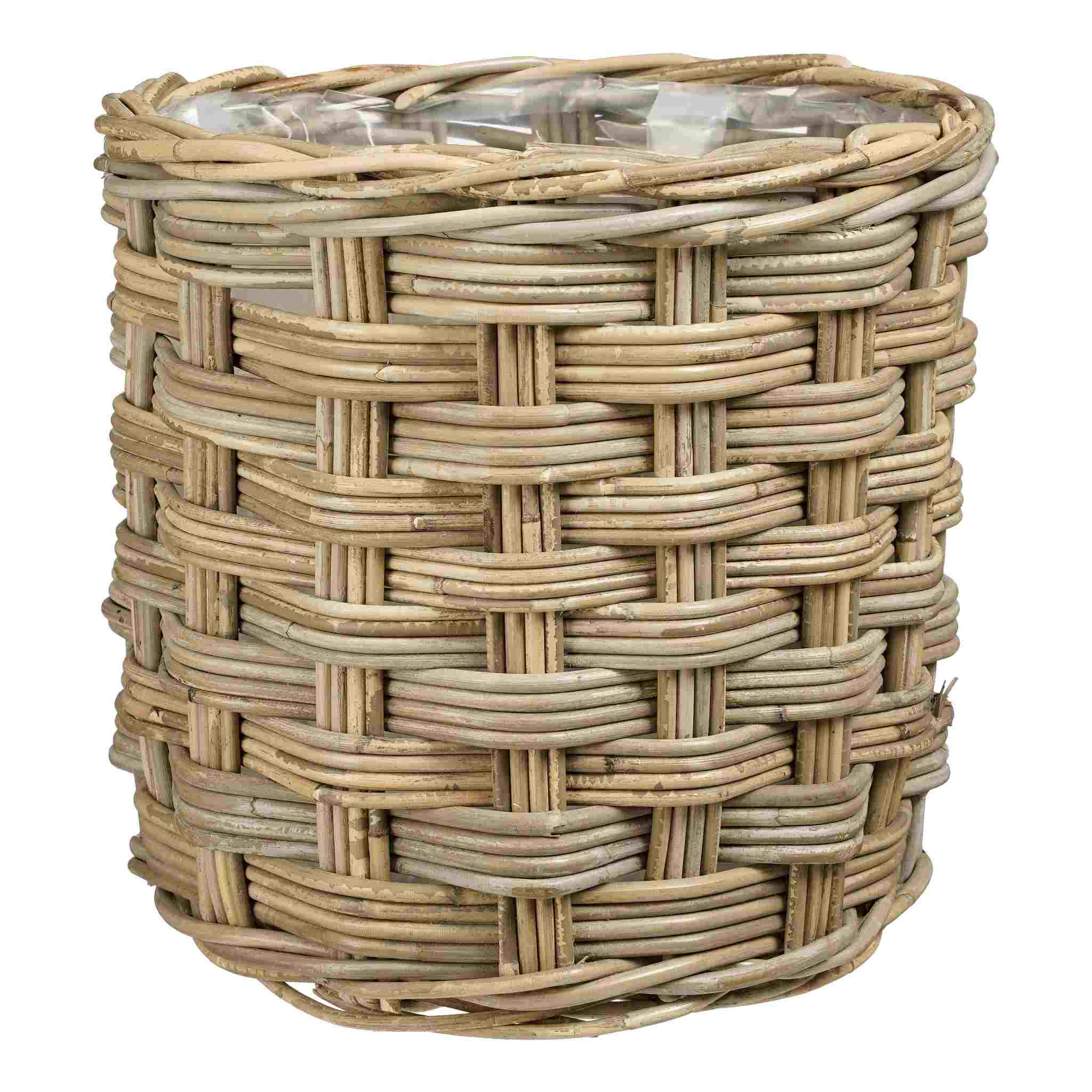 Mica Decorations Mand Marcia - 33x33x33 cm - Rotan - Grijs