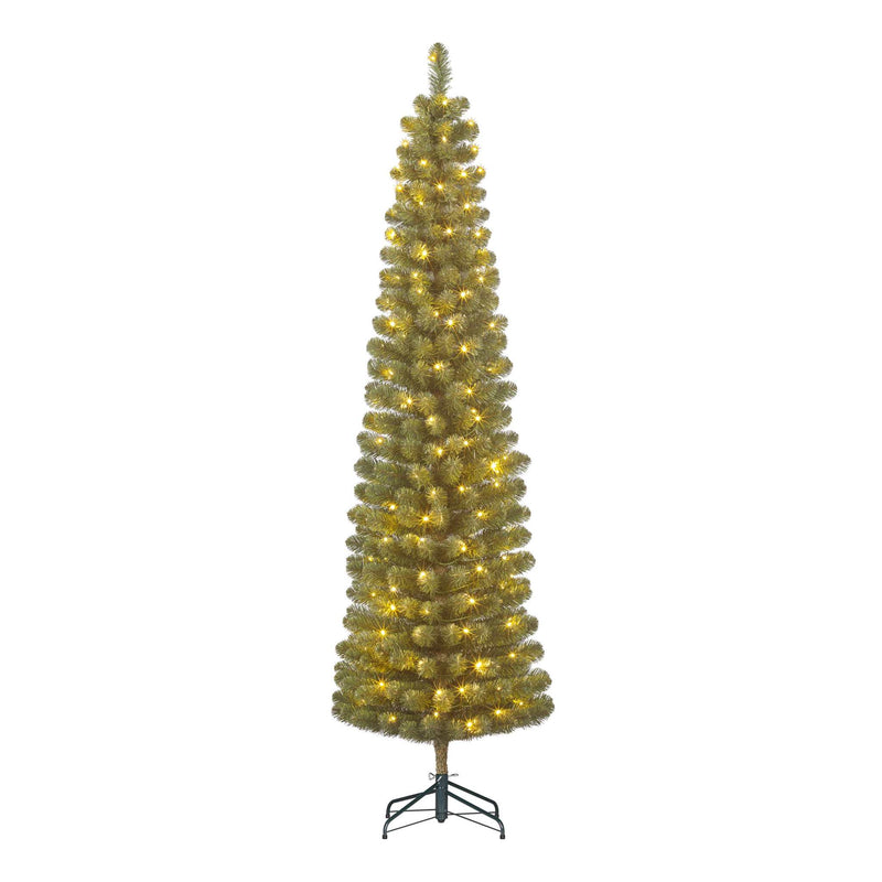 Black Box Kunstkerstboom Charlton - 63x63x260 cm - PVC/Hardnaald - Groen - 230LED