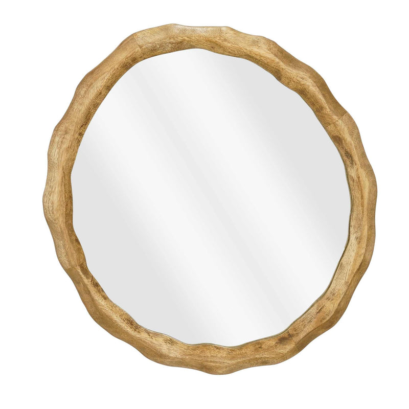 Mica Decorations Spiegel Nick - 36x2x38 cm - Hout - Donker Bruin