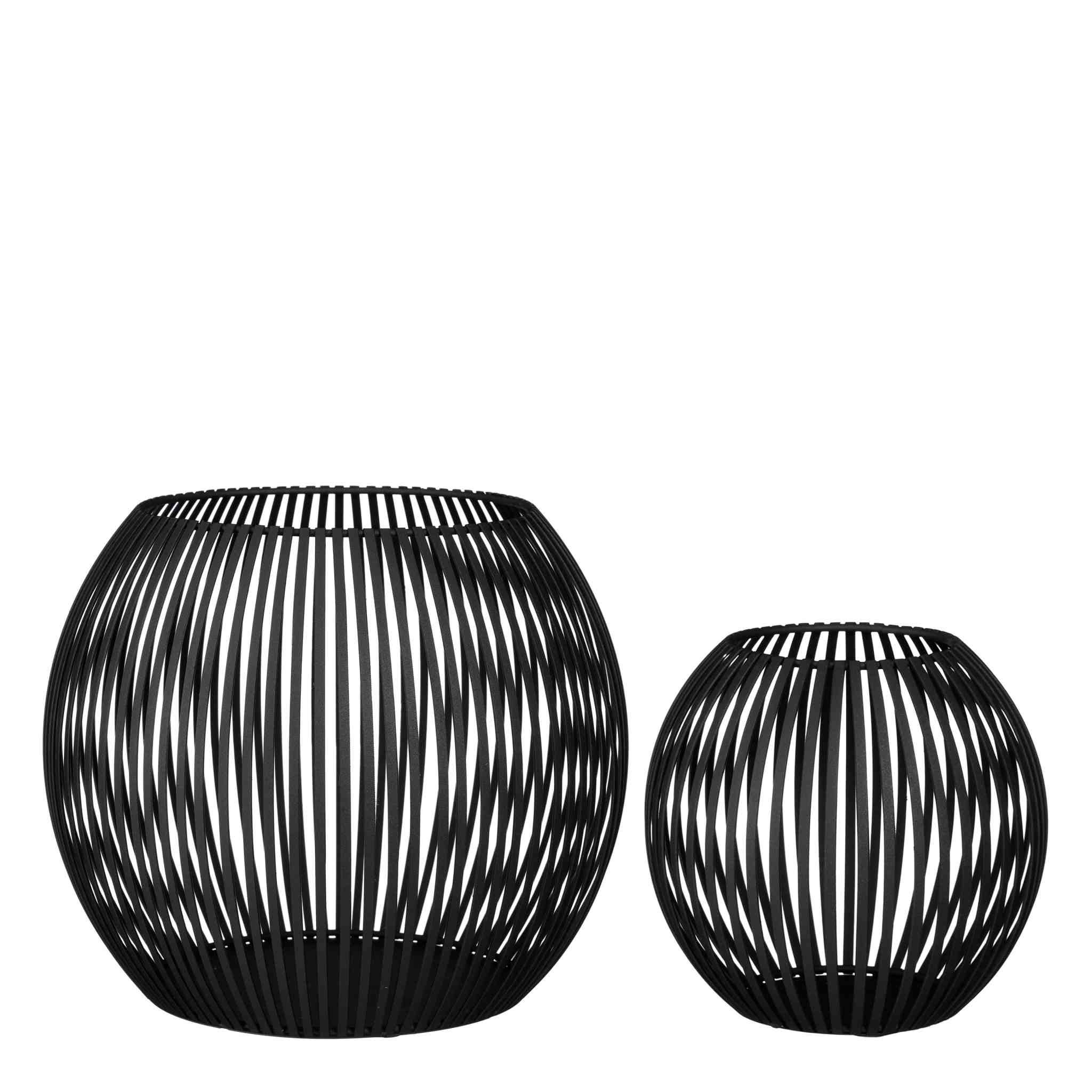 Mica Decorations Lantaarn Hurricane - 29x29x25 cm - Ijzer - Zwart