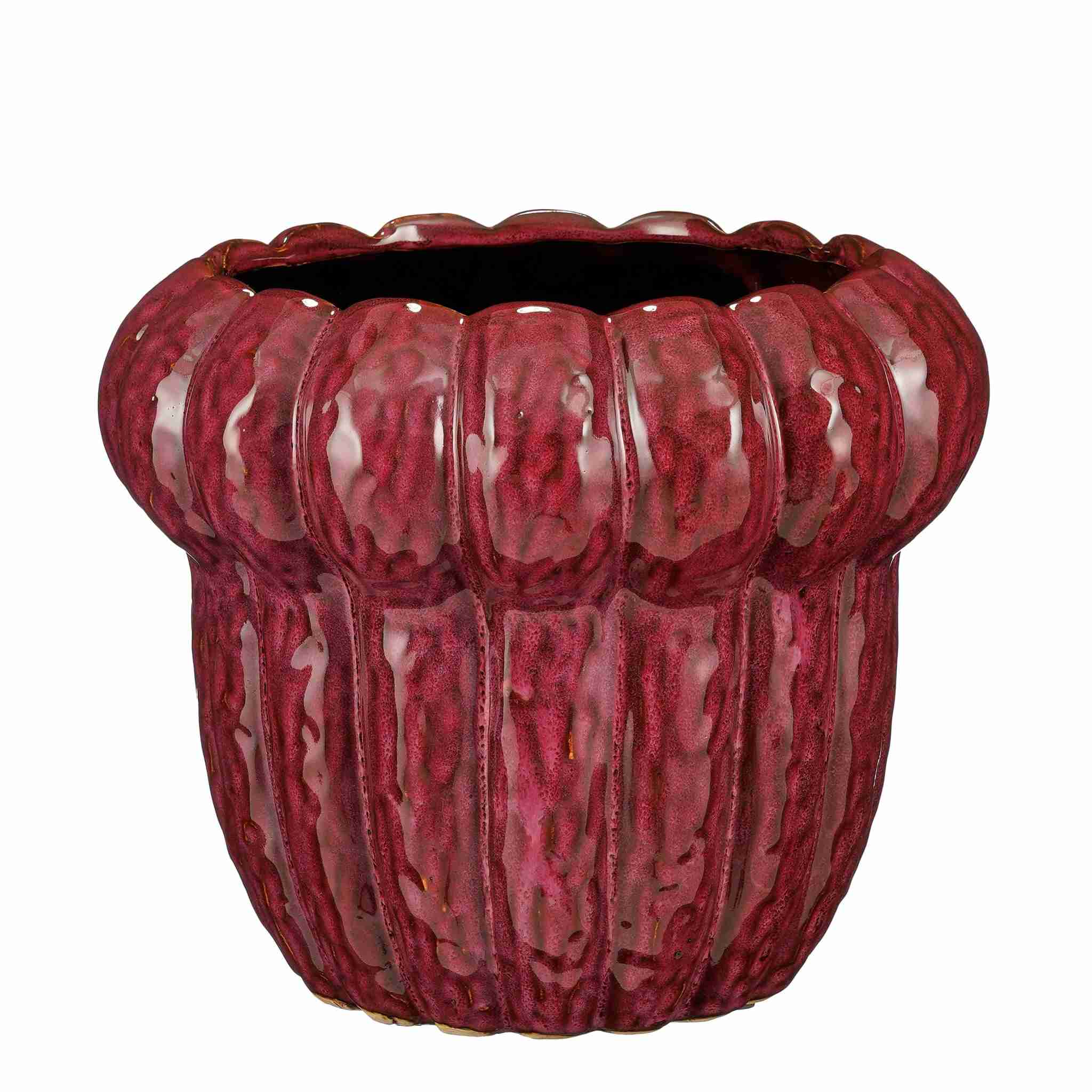 Mica Decorations Bloempot Nova - 25x25x21 cm - Keramiek - Paars