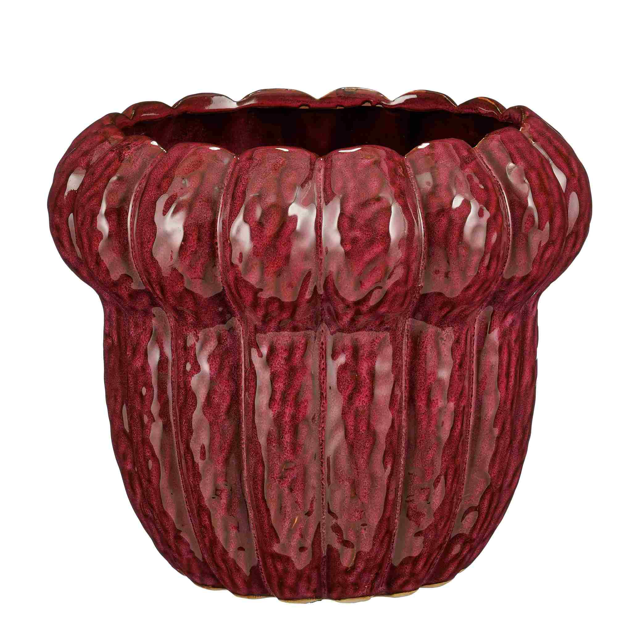 Mica Decorations Bloempot Nova - 28x28x24 cm - Keramiek - Paars