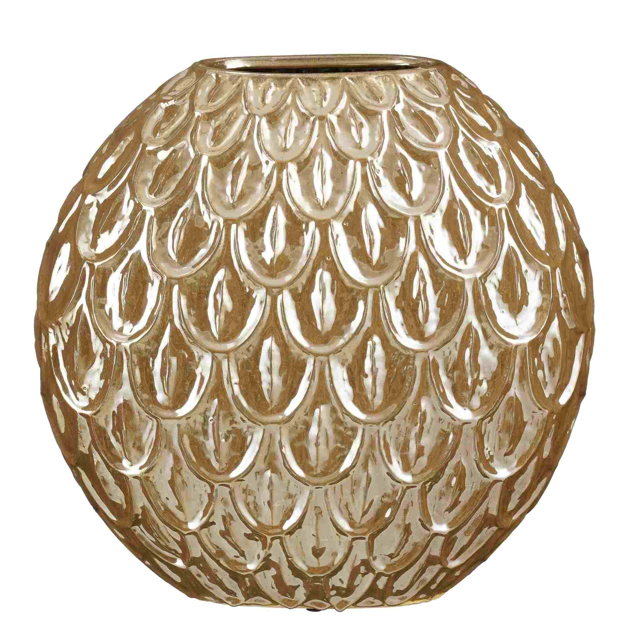 Mica Decorations Vaas Quinn - 43x20x41 cm - Keramiek - Bruin