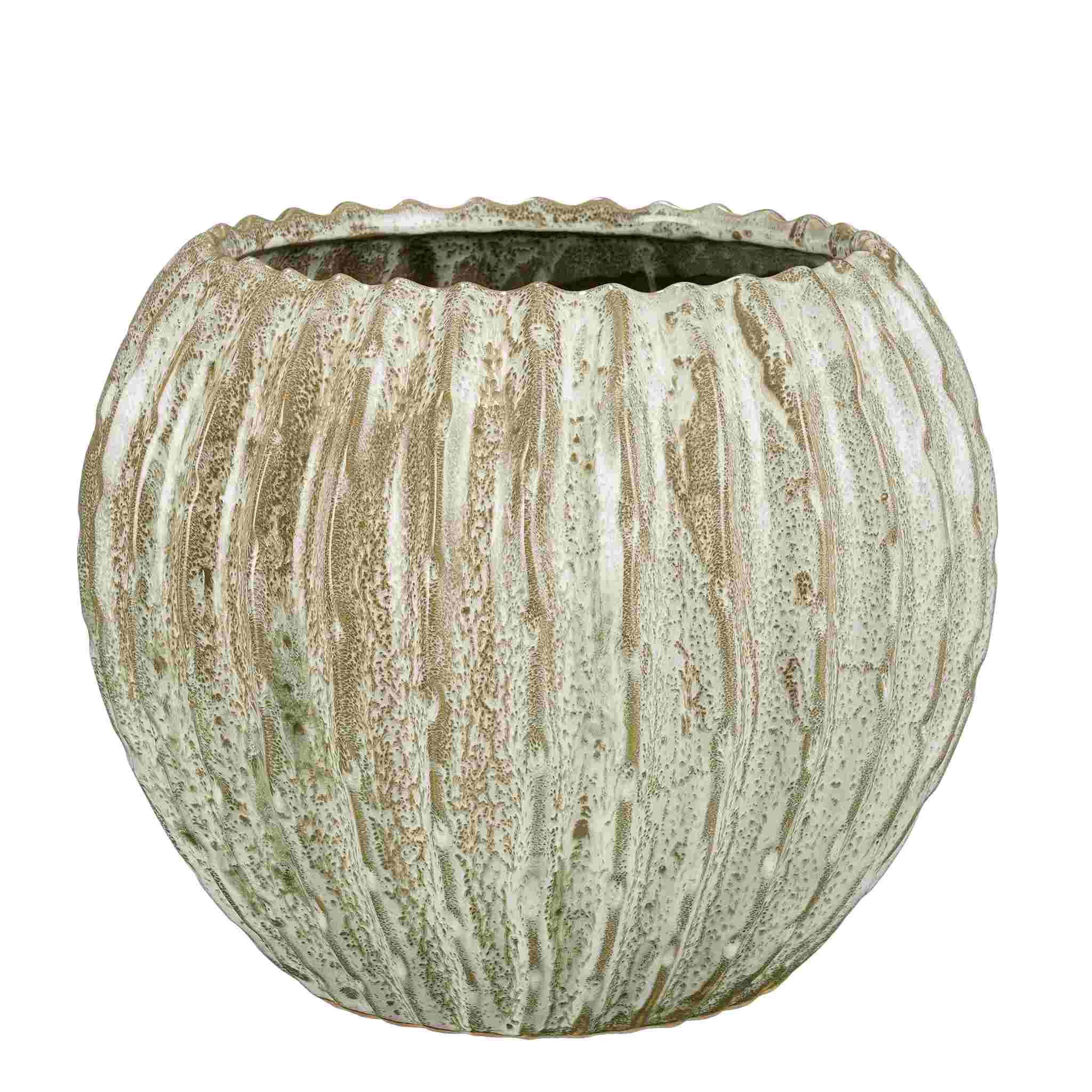Mica Decorations Bloempot Jovi - 28x28x23 cm - Keramiek - Groen