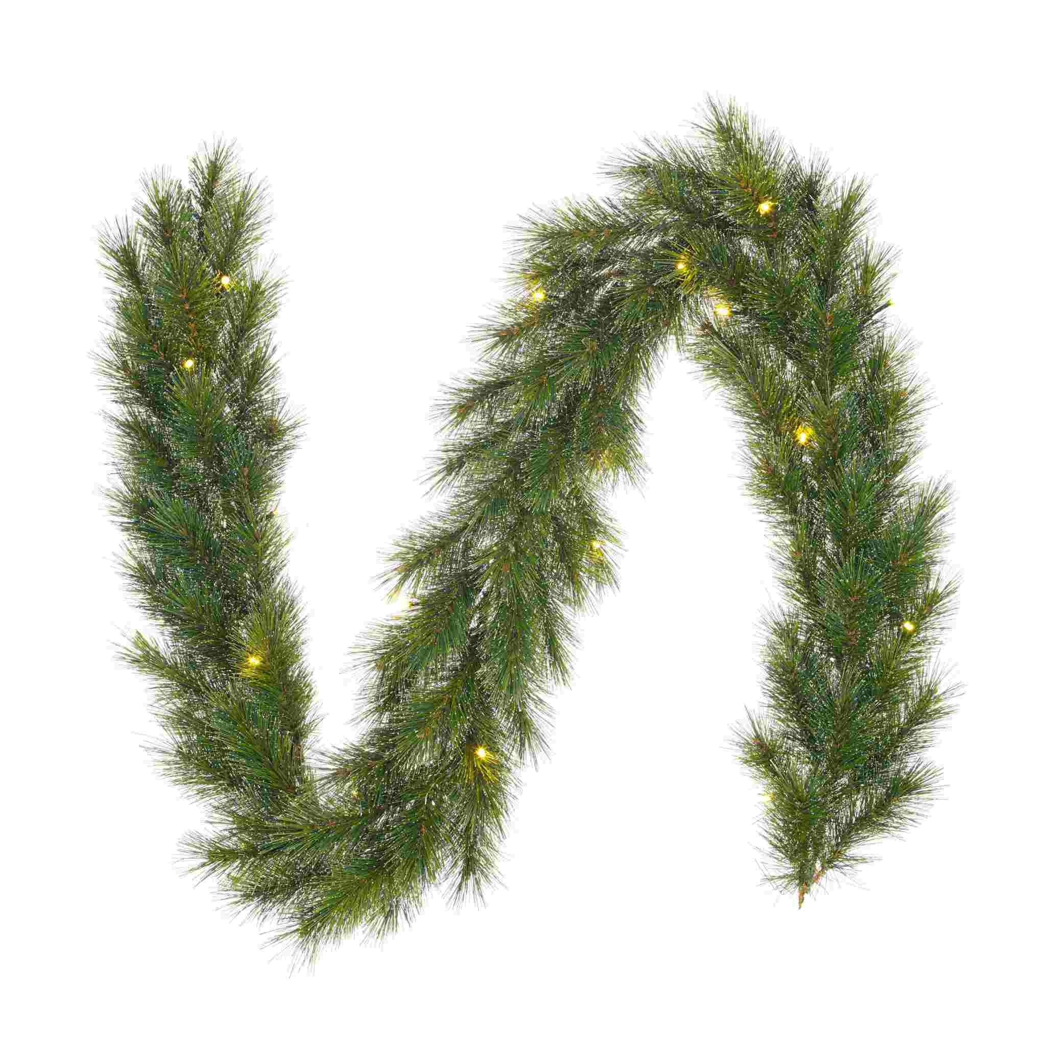 Black Box Kerstslinger Glendon - 270x25x25 cm - Hardnaald - Warm Wit - Set van 2